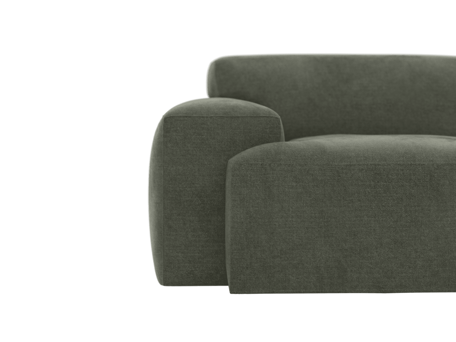 Copenhagen Tribute Dark Jade Chaise Sofa - 4 Seater color Tribute Dark Jade