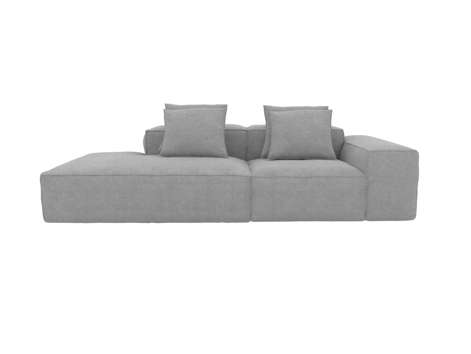 Riley California Slate 3 Seater Terminal Left Modular Sofa color California Slate