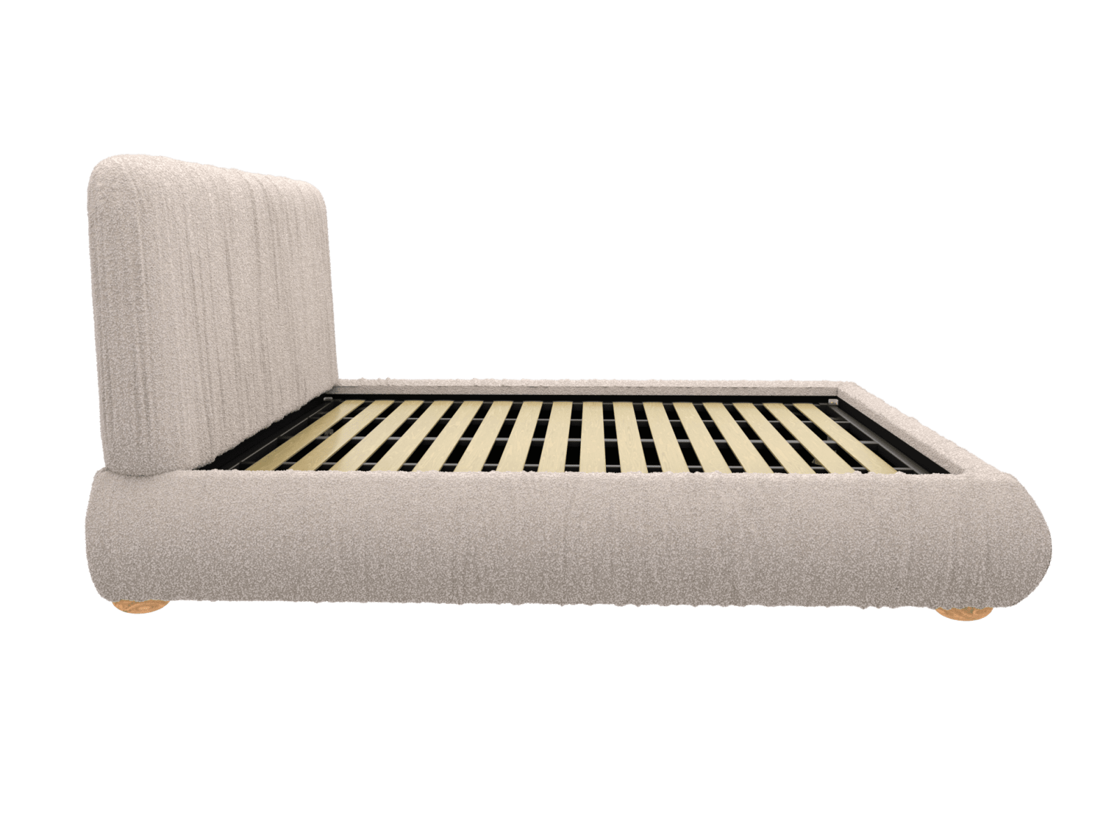 Gracie Bed Frame Boucle Pumice color Boucle Pumice