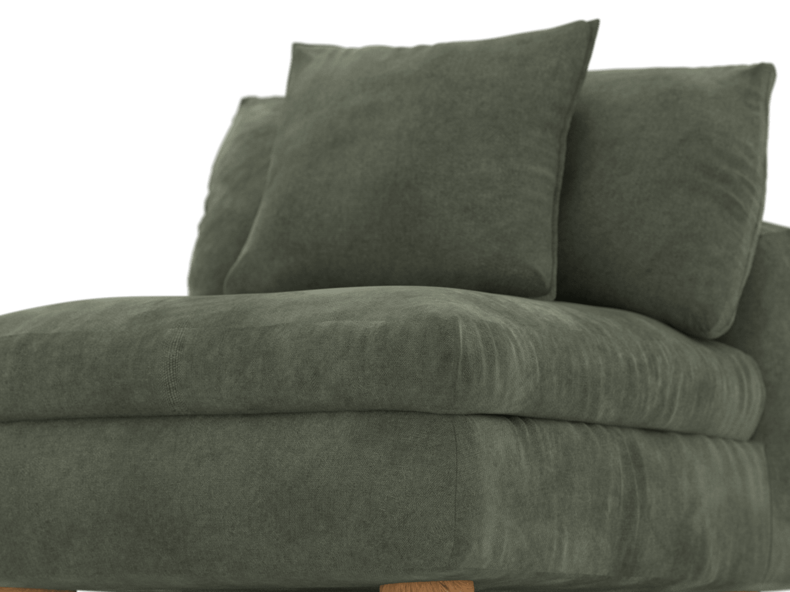 Tully Muse Forest Armless Sofa Chair Module color Muse Forest