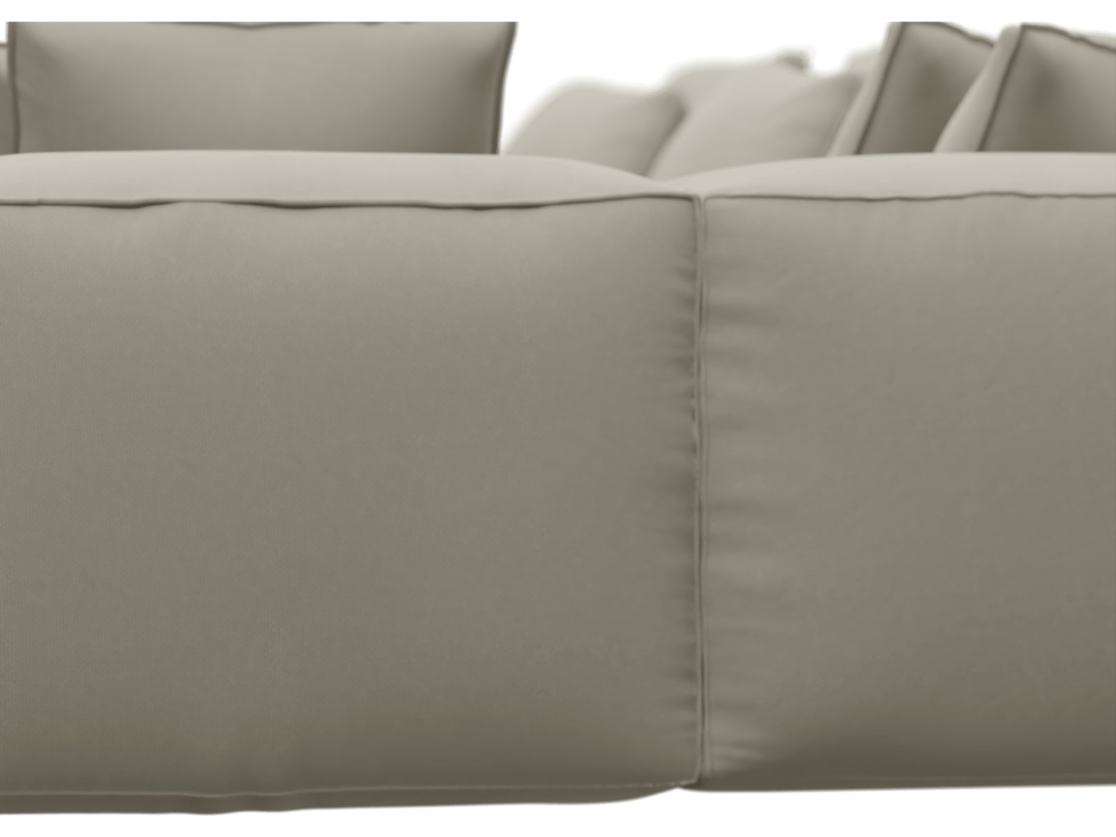 Riley Plaza Natural 5 Seater Terminal Right Corner Modular Sofa color Plaza Natural