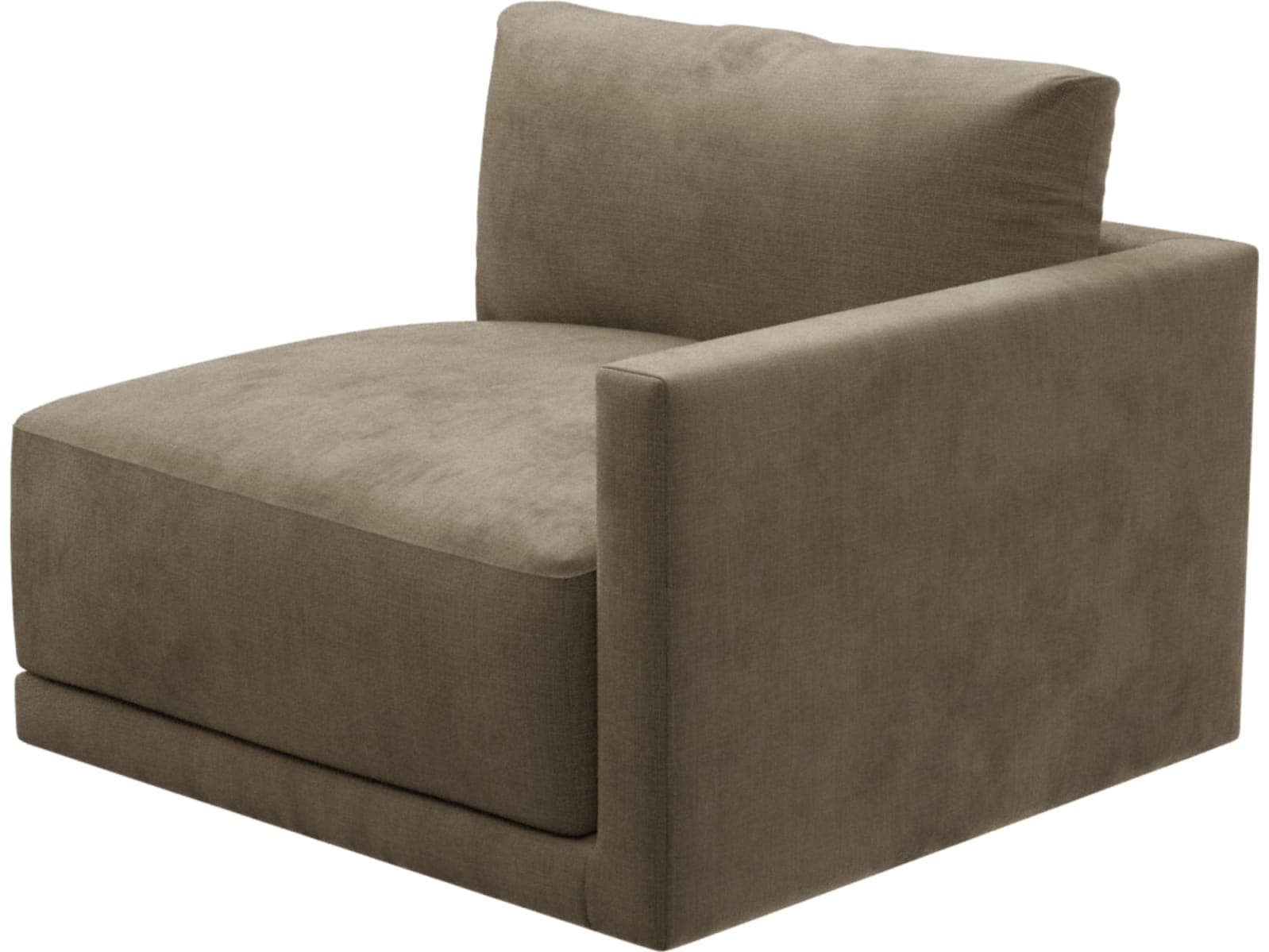 Haven Tribute Walnut Right Arm Facing Chair Sofa Module color Tribute Walnut