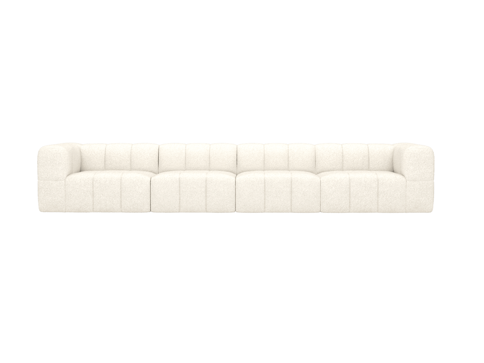 Lucello Boucle Ivory Modular Sofa - 4 Seater color Boucle Ivory