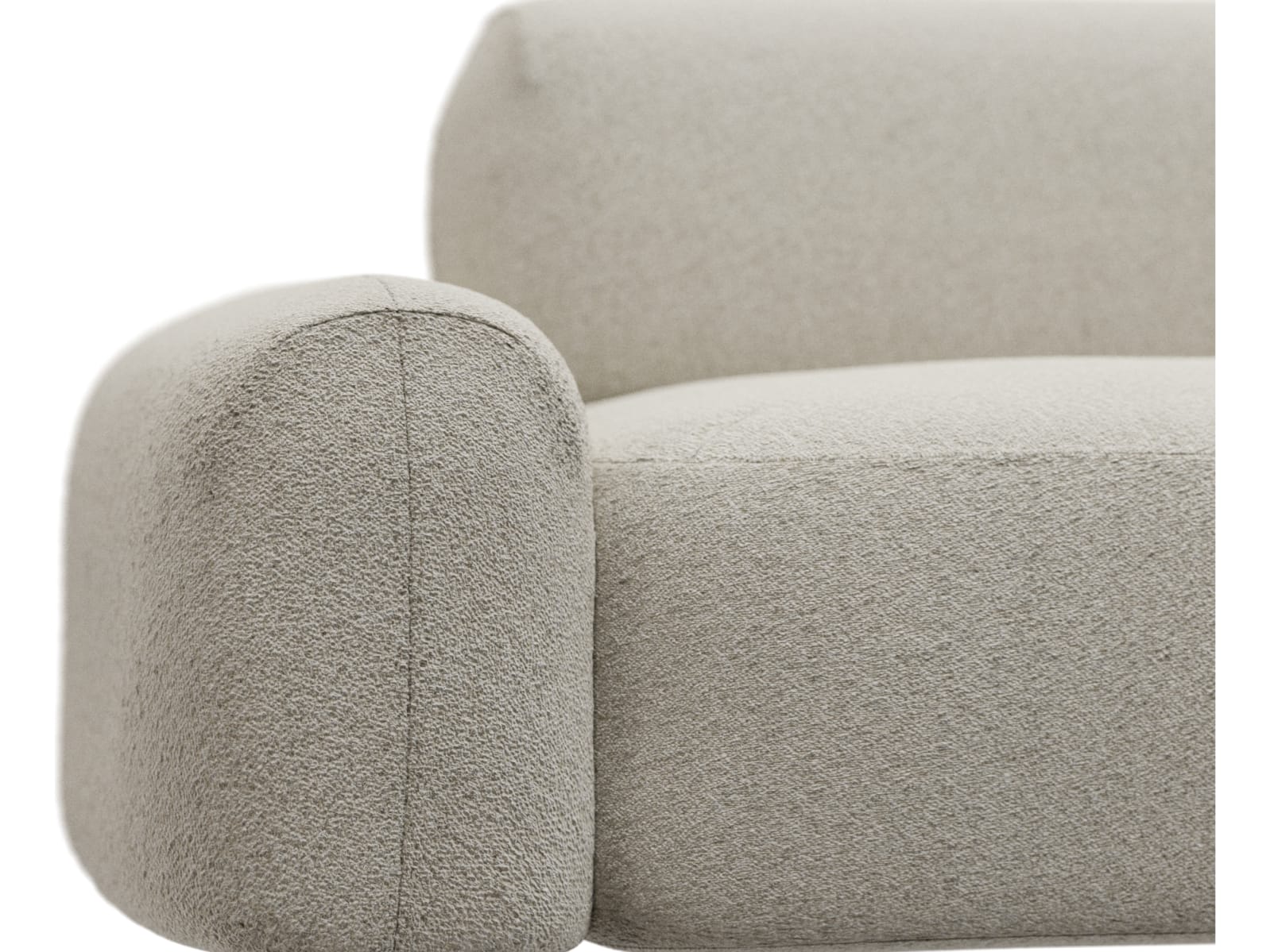 Beckett Boucle Ivory Modular Sofa - 6 Piece color Boucle Ivory