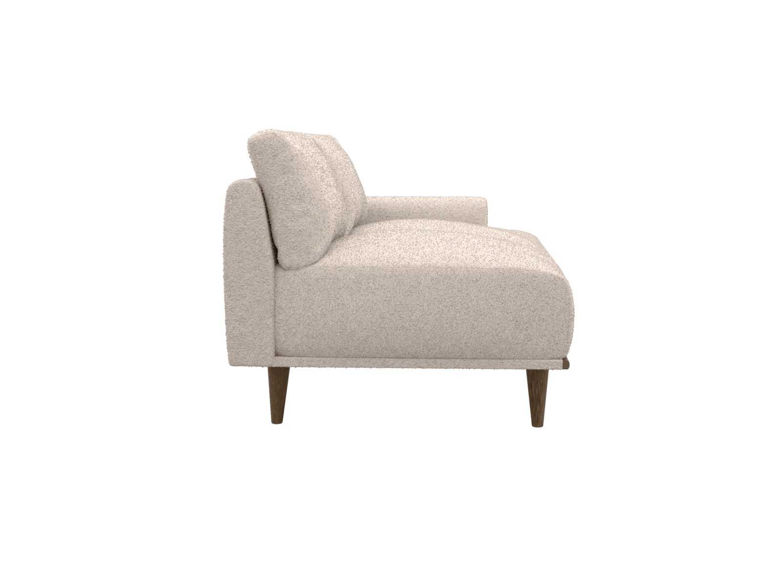 Dane Boucle Pumice 2 Seat Right Facing Sofa Module color Boucle Pumice