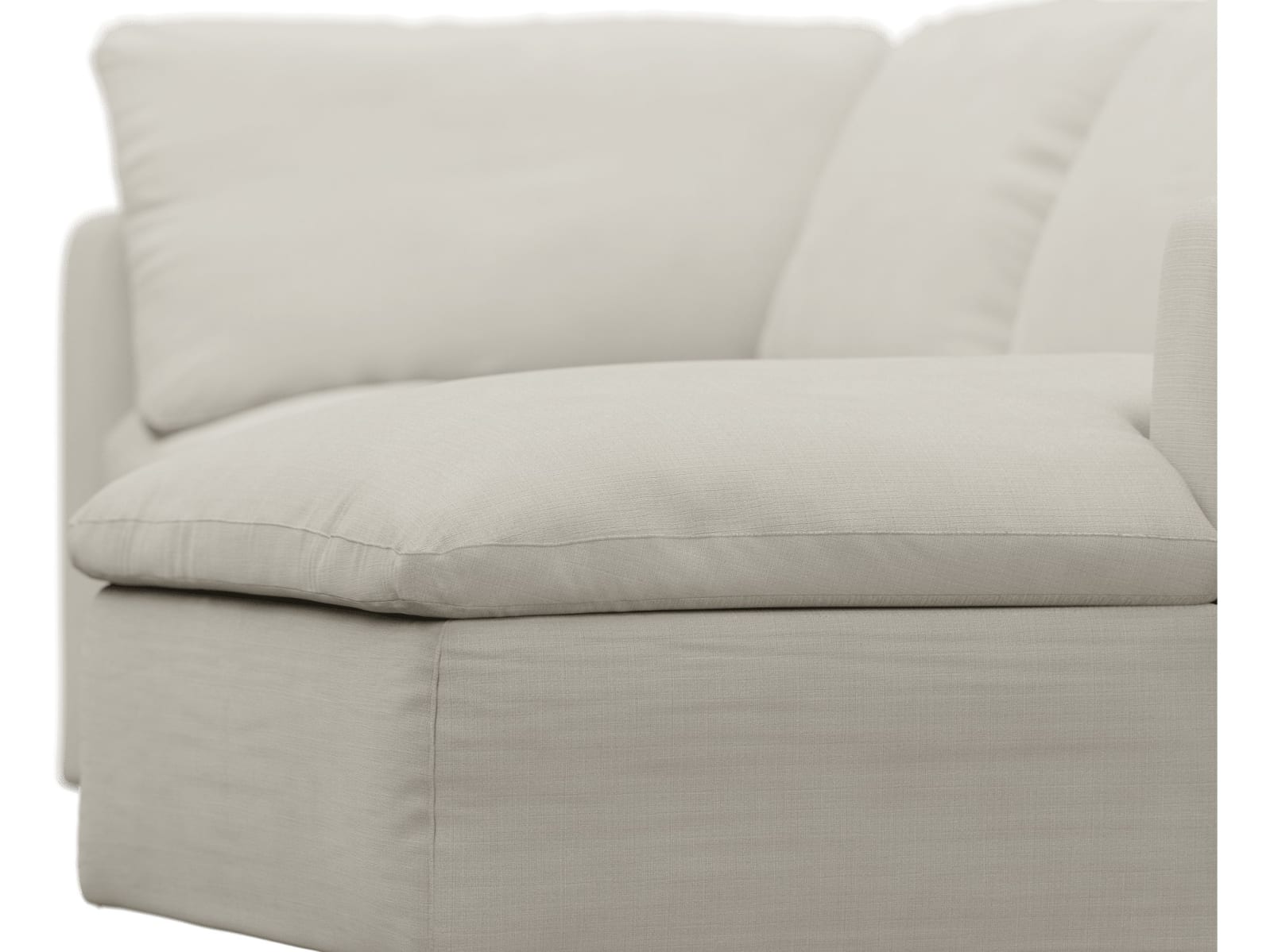 Cloud Deep Toorak Pearl Modular Sofa - 3 Seater Chaise color Toorak Pearl