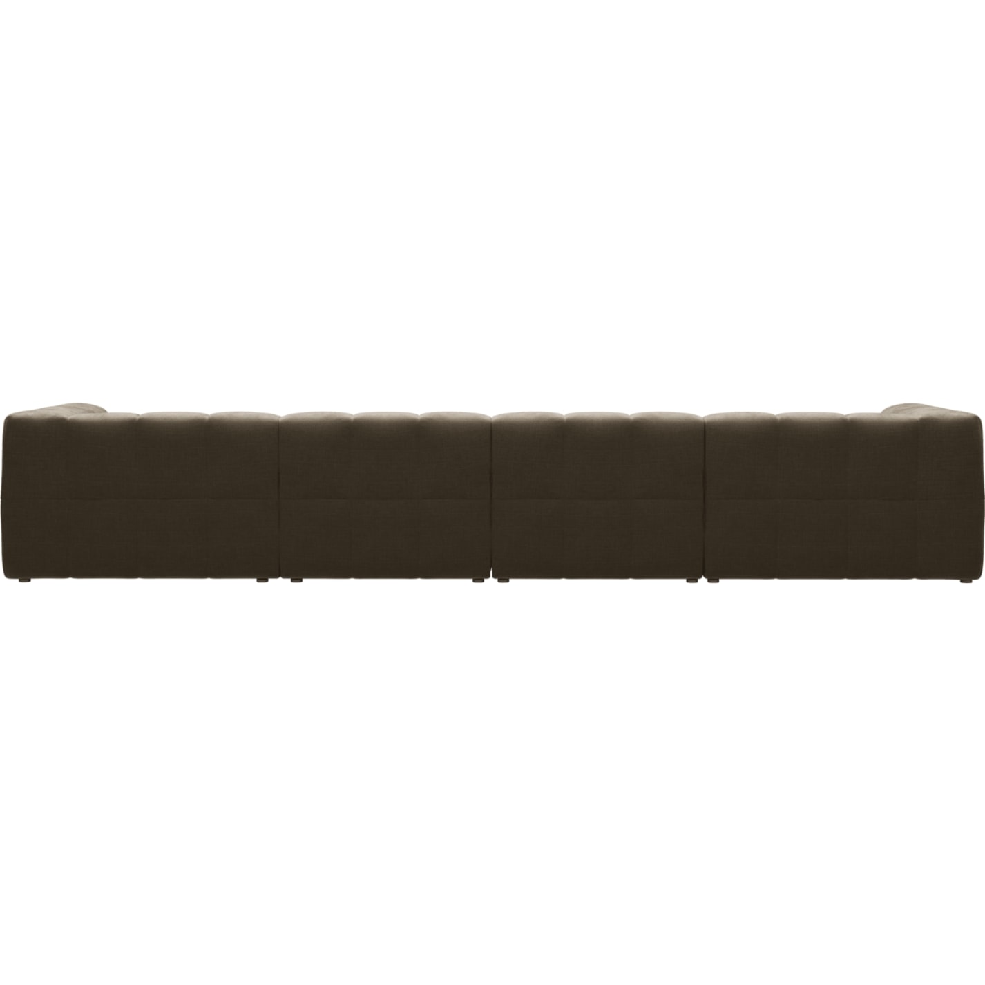 Lucello Tribute Walnut Modular Sofa with Ottoman - 5 Piece color Tribute Walnut