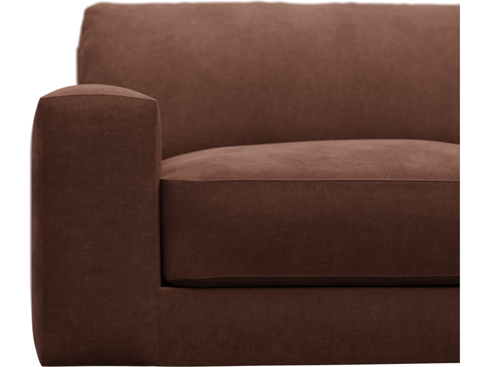 Monica Muse Rust Left Arm Facing Chair Module color Muse Rust