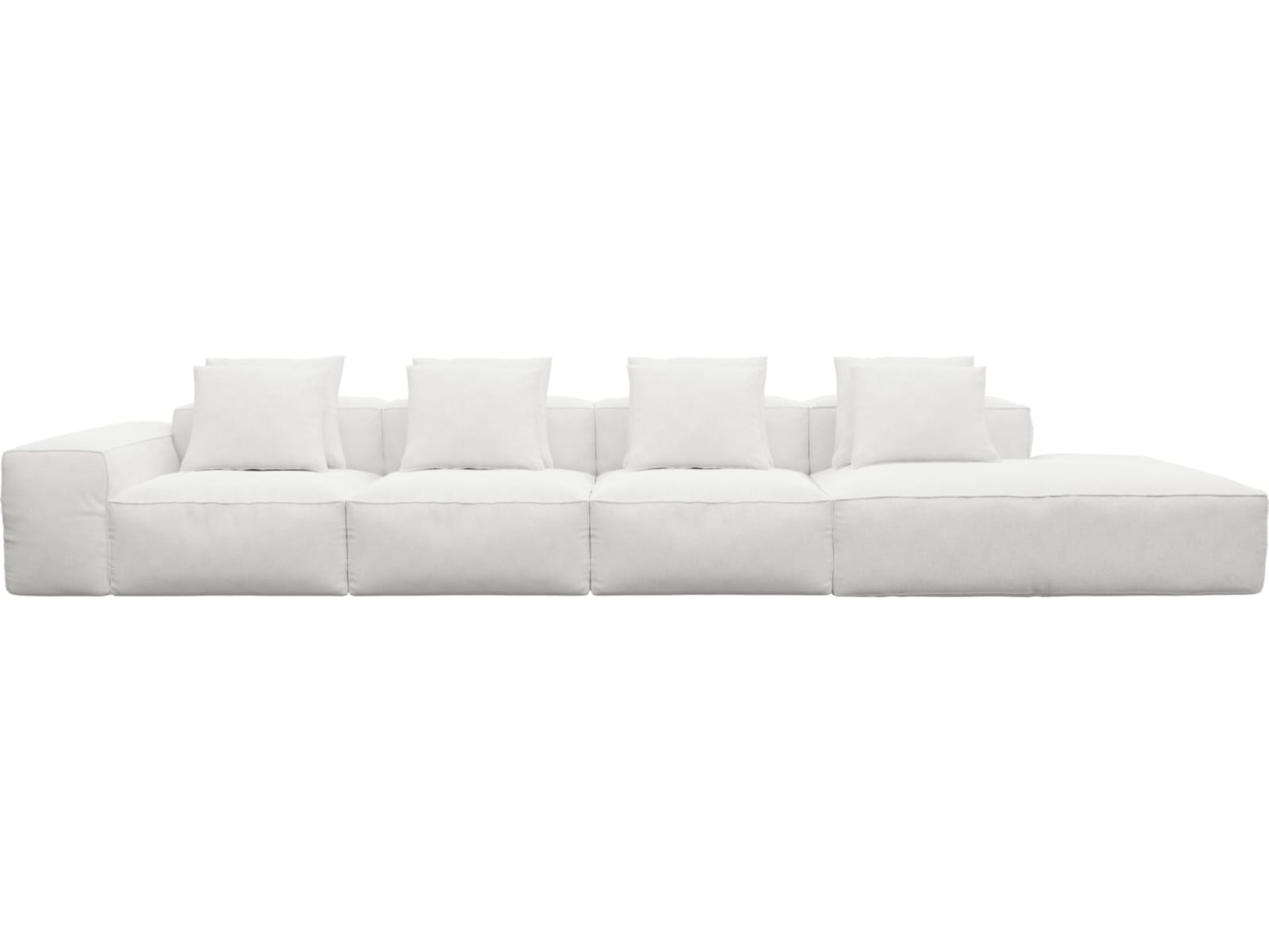 Riley Noa Fog Modular Sofa - 1x Arm, 3x Armless, 1x Right Terminal color Noa Fog