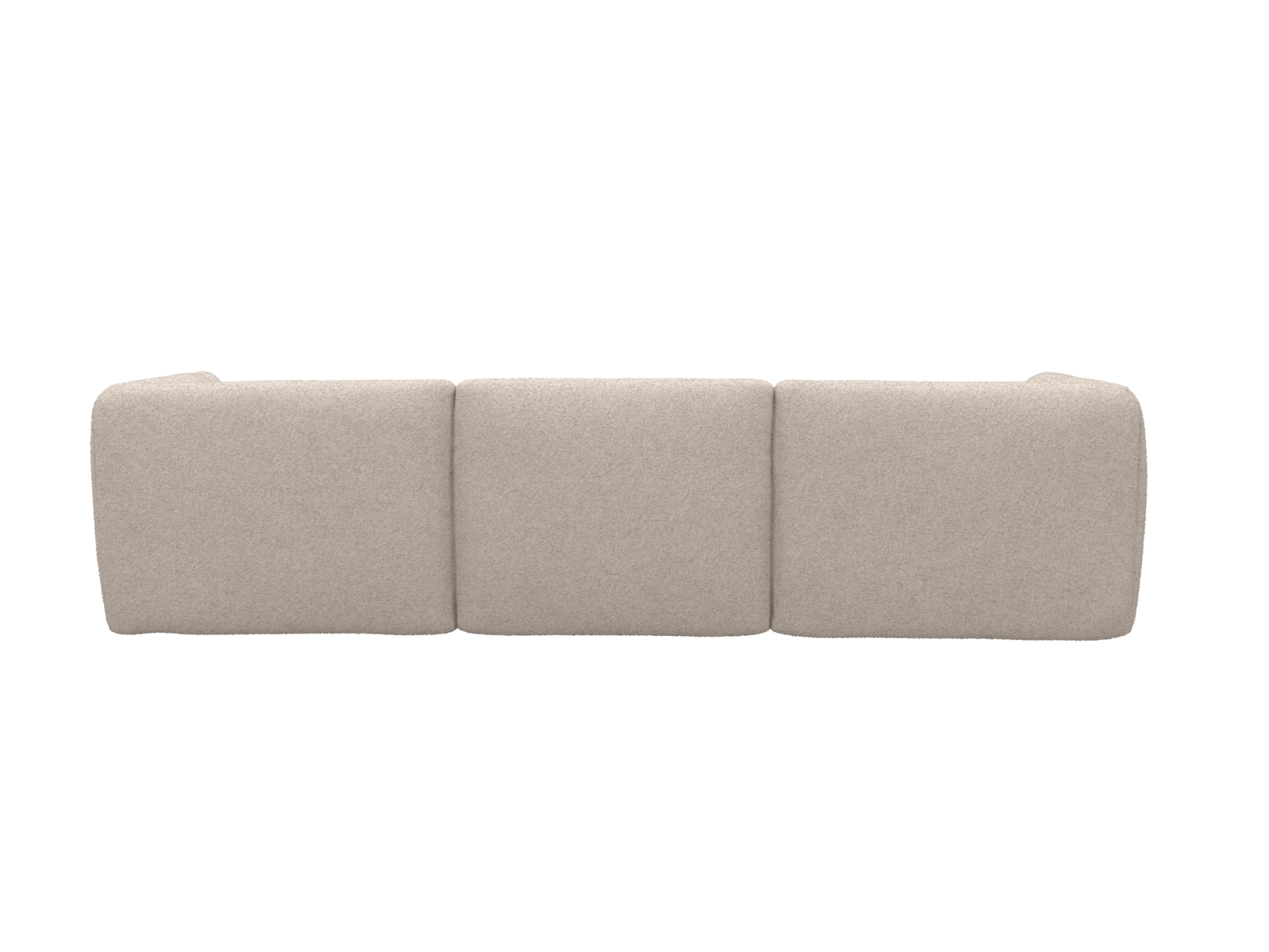 Dillon Boucle Pumice Round Chaise Sofa - 3 Seater color Boucle Pumice