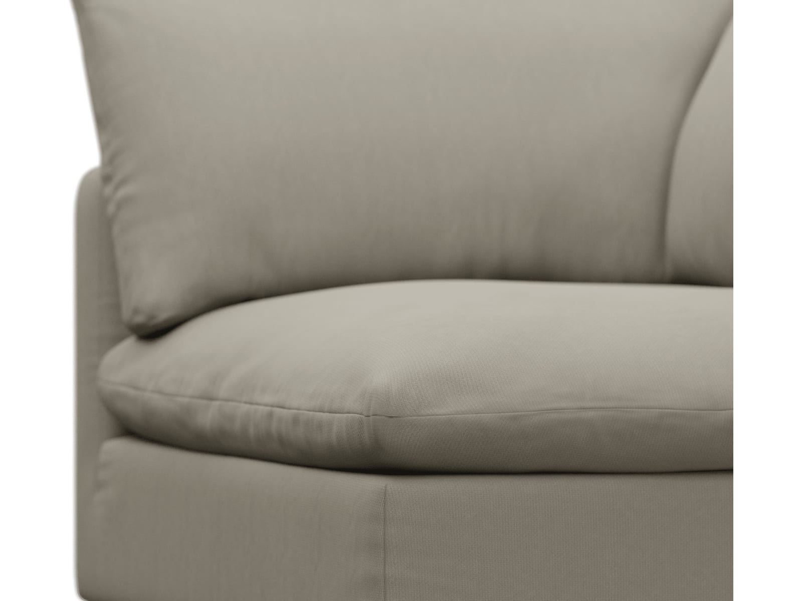 Willow Plaza Natural Corner Sofa Module color Plaza Natural