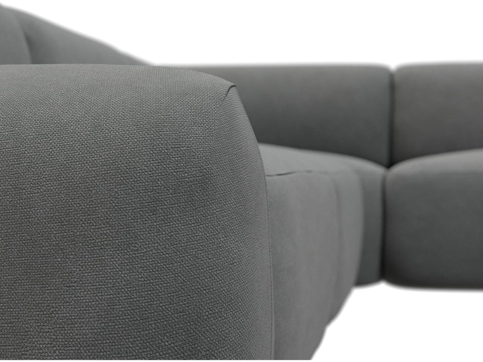 Beckett Maya Flint Modular Corner Sofa - 7 Piece color Maya Flint
