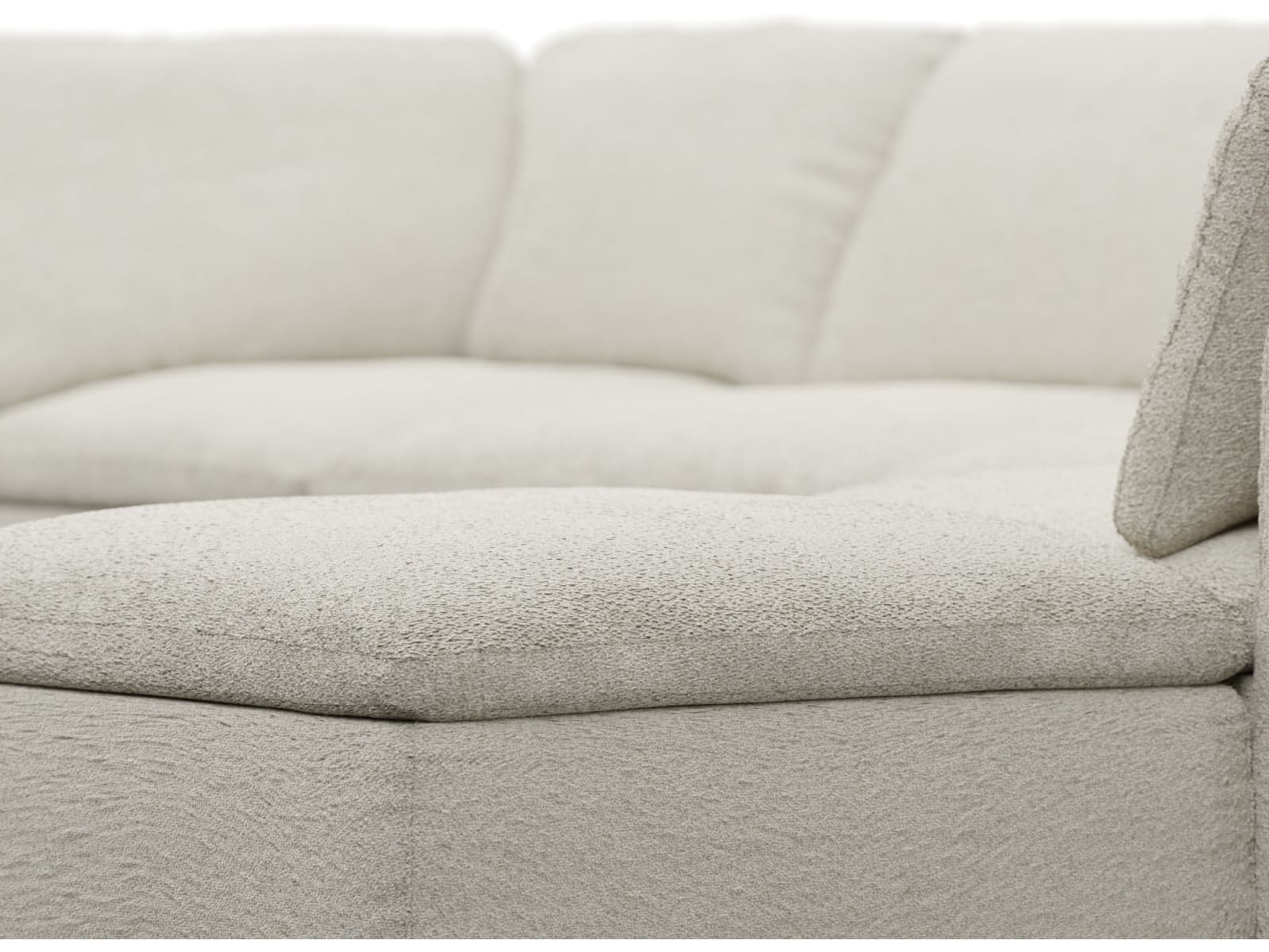 Cloud Deep Boucle Ivory Modular Sofa - 6 Piece color Boucle Ivory