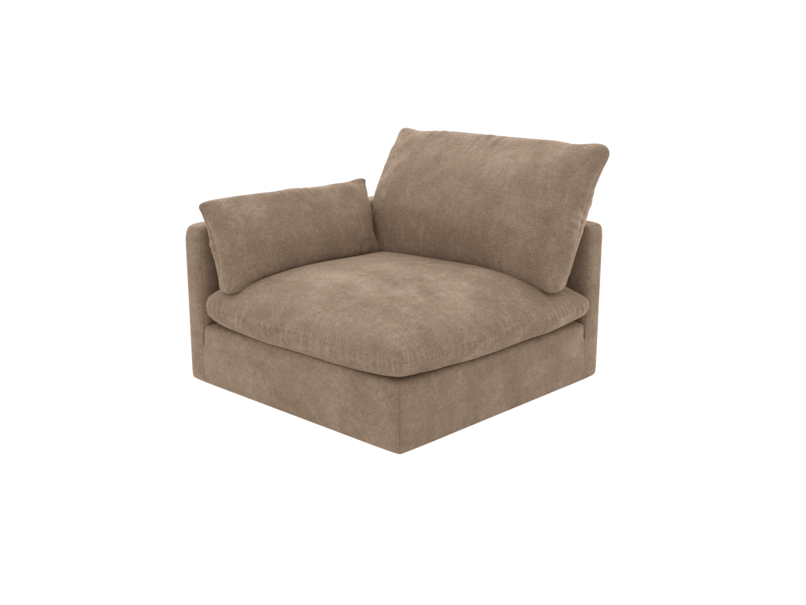 Willow Tribute Walnut 1 Seat Left Arm Facing Sofa Module color Tribute Walnut