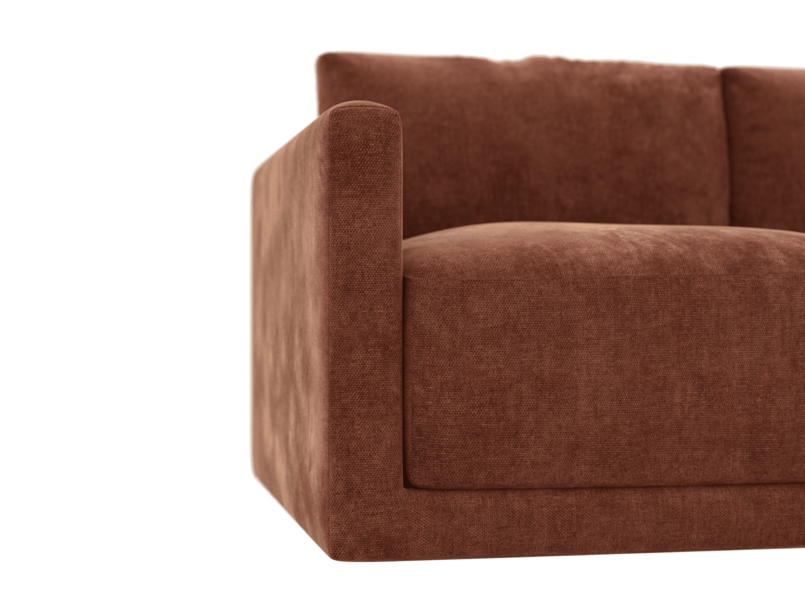 Haven Muse Rust 2.5 Seater Sofa color Muse Rust