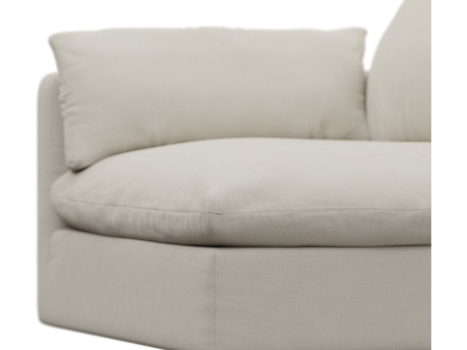 Willow Toorak Pearl 1 Seat Left Arm Facing Sofa Module color Toorak Pearl