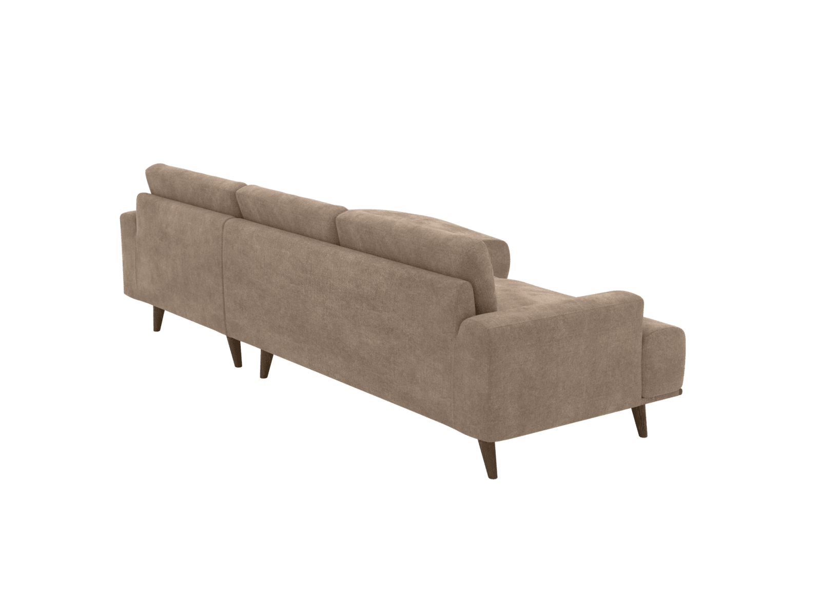 Dane Tribute Walnut Chaise Sofa - 3 Seater color Tribute Walnut