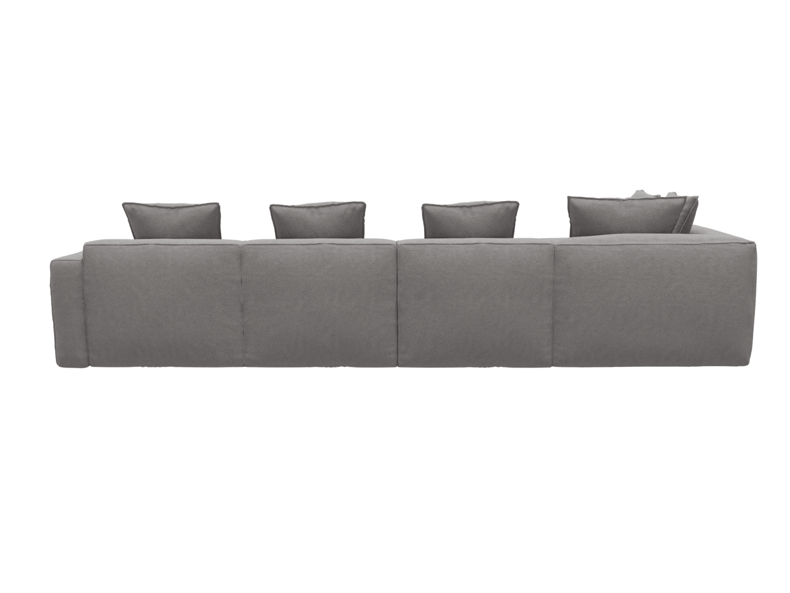 Riley Apt View Steel Sofa - 6 Seater LAF Terminal color View Steel