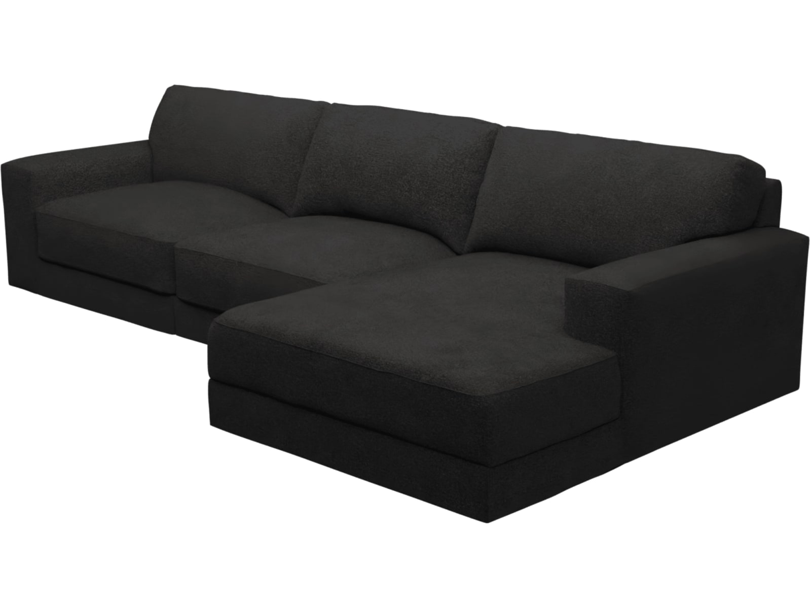 Monica California Charcoal Chaise Sofa - 3 Seater color California Charcoal