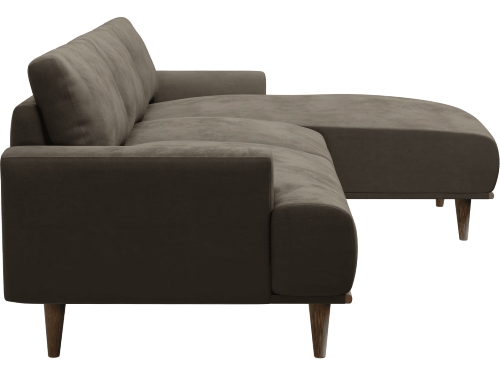 Dane Muse Mink Chaise Sofa - 3 Seater color Muse Mink