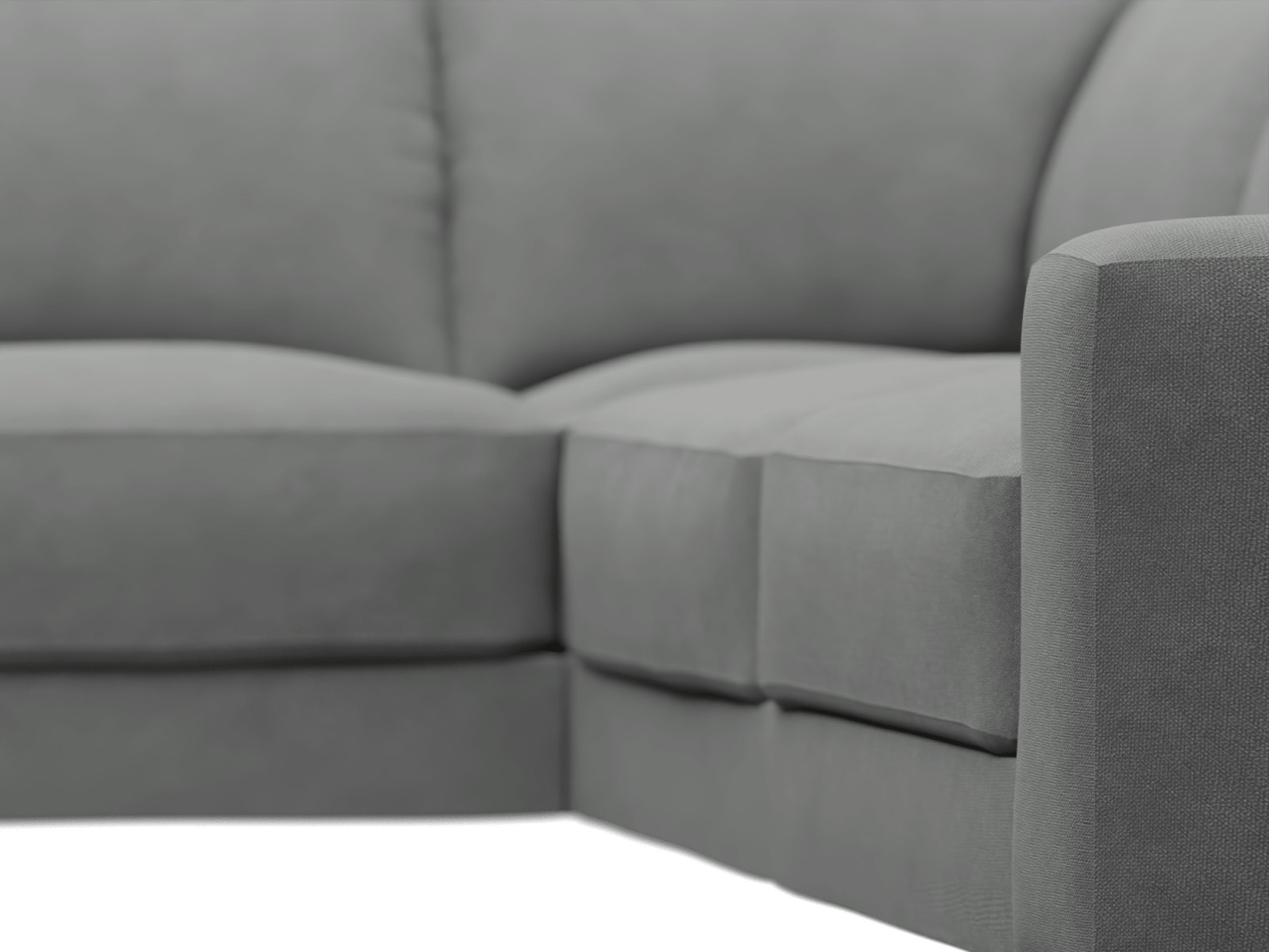 Monica Maya Flint Sofa - 4 Seater LAF Terminal color Maya Flint