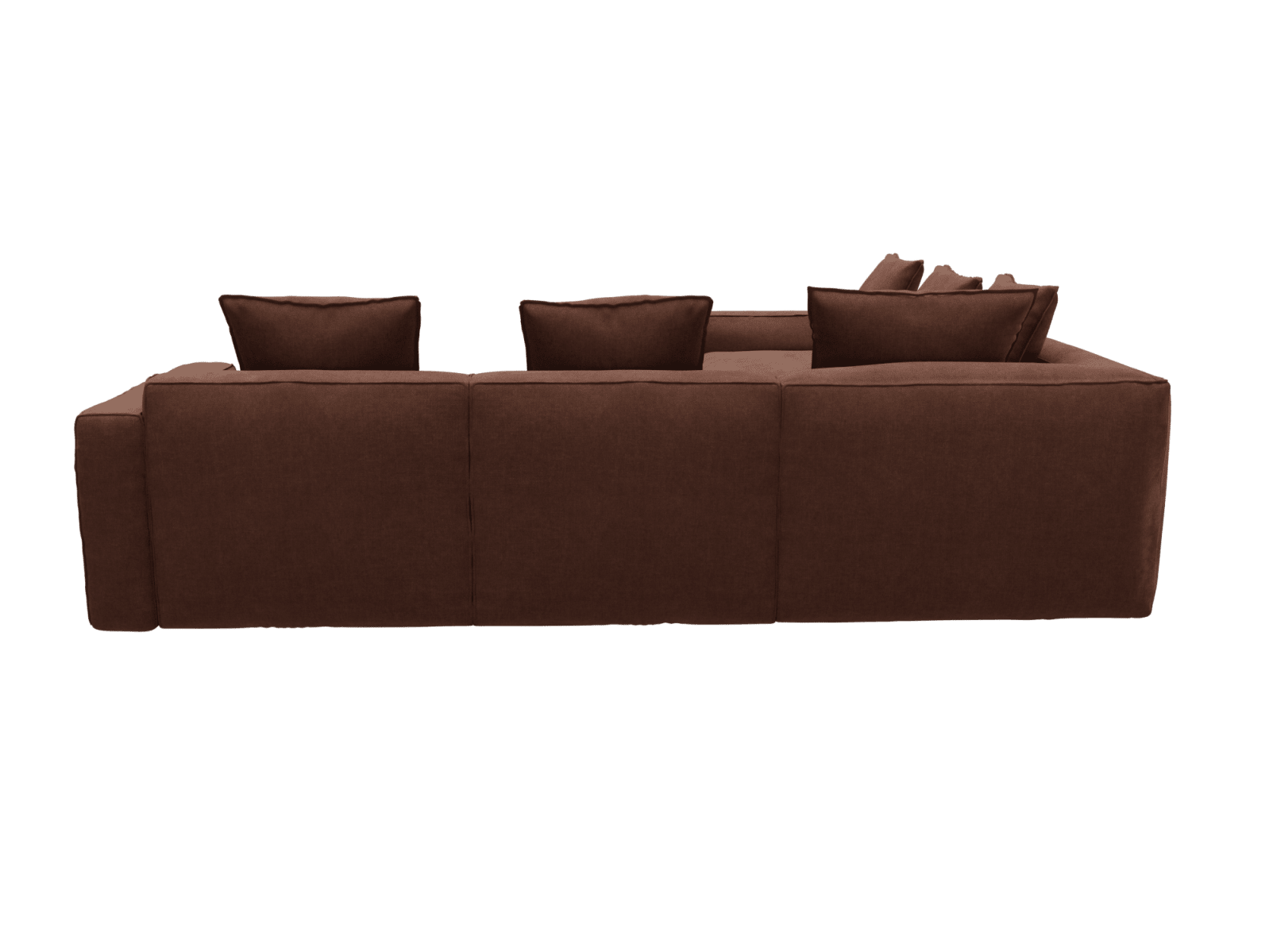 Riley Apt Muse Rust Corner Sofa - 5 Seater color Muse Rust