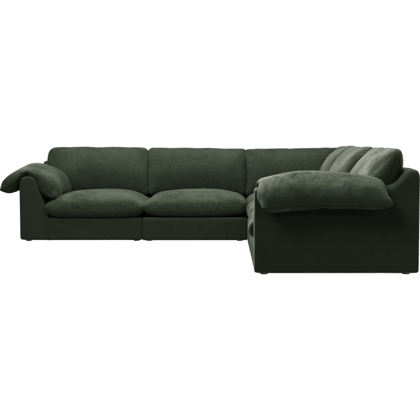 Ludlow Muse Forest Corner Sofa - 5 Seater color Muse Forest