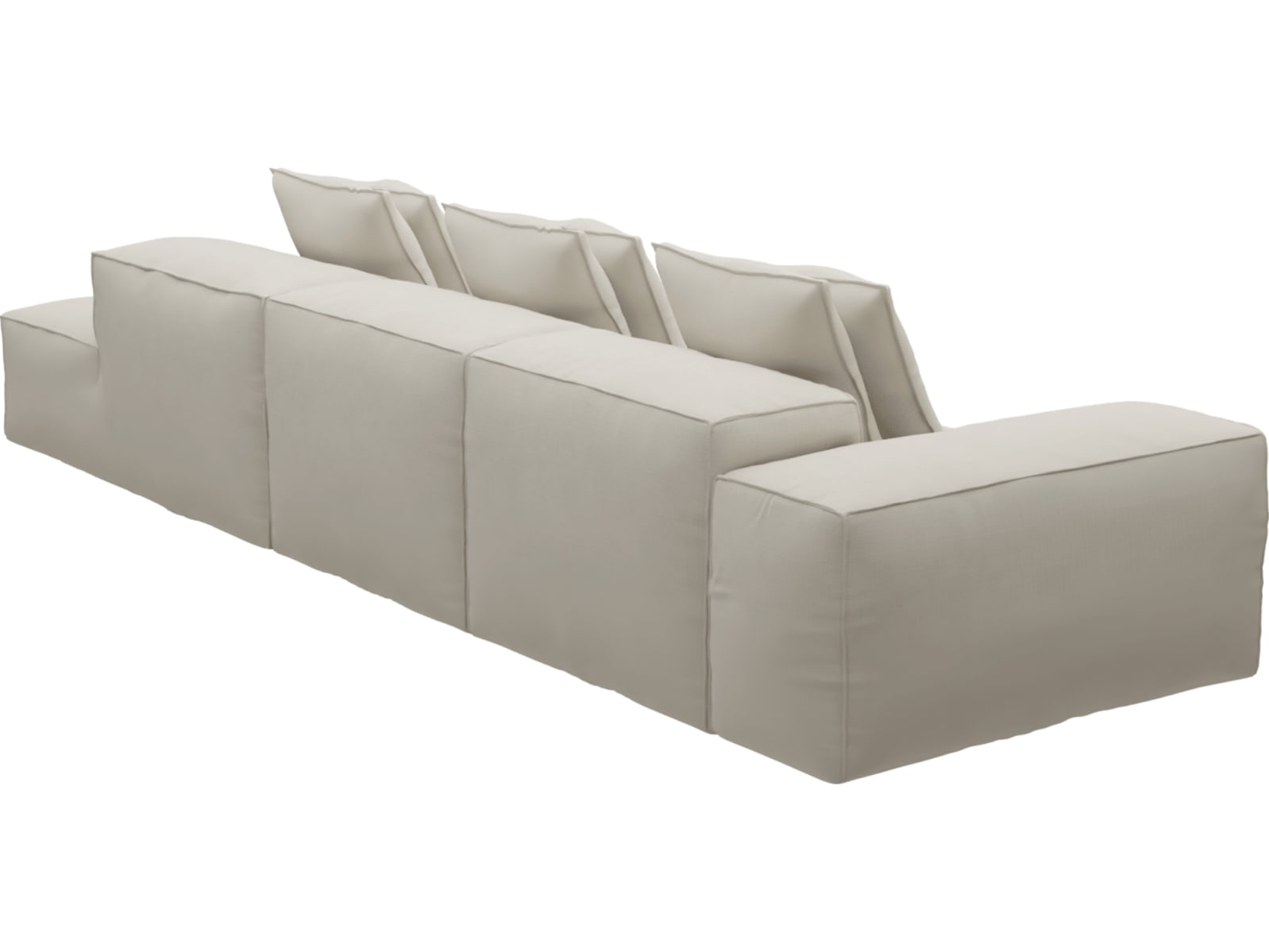 Riley Toorak Pearl Modular Sofa - 1x Arm, 2x Armless, 1x Right Terminal color Toorak Pearl