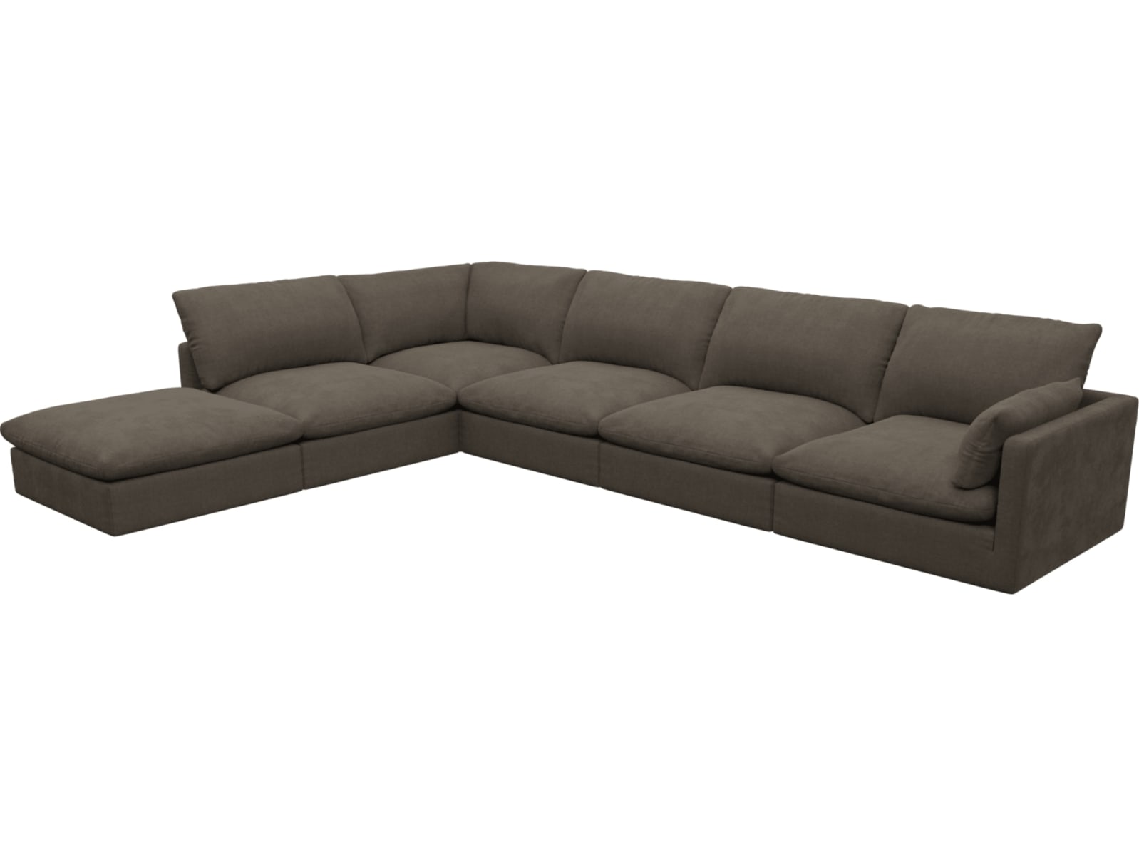 Willow Muse Mink Modular Sofa - 6 Seater LAF Terminal color Muse Mink