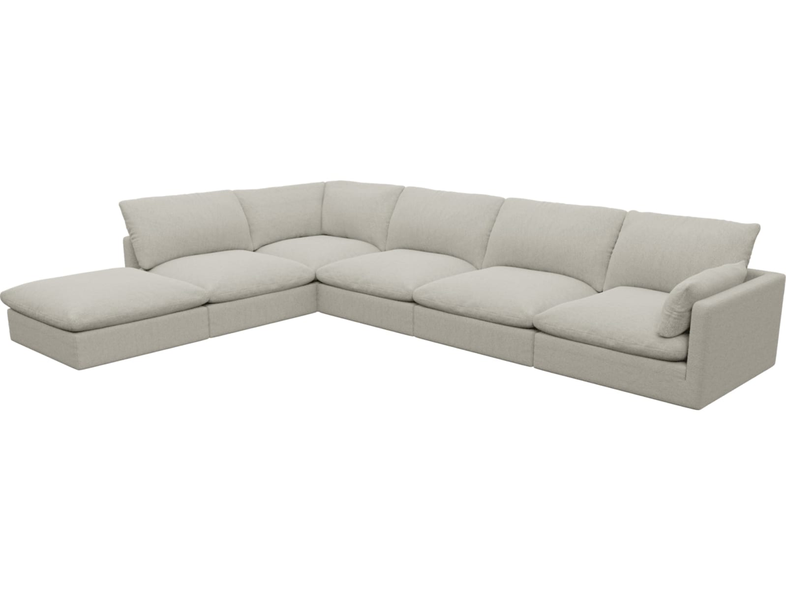 Willow Noa Desert Modular Sofa - 6 Seater LAF Terminal color Noa Desert