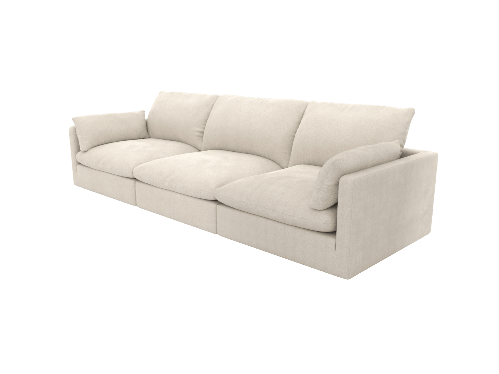 Willow Muse Flax Modular Sofa - 3 Seater color Muse Flax
