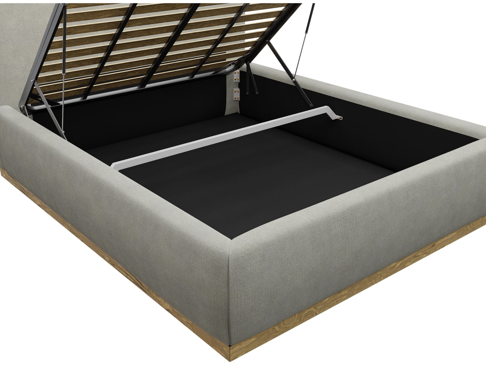 Haven Gas Lift Bed Toorak Pebble color Toorak Pebble