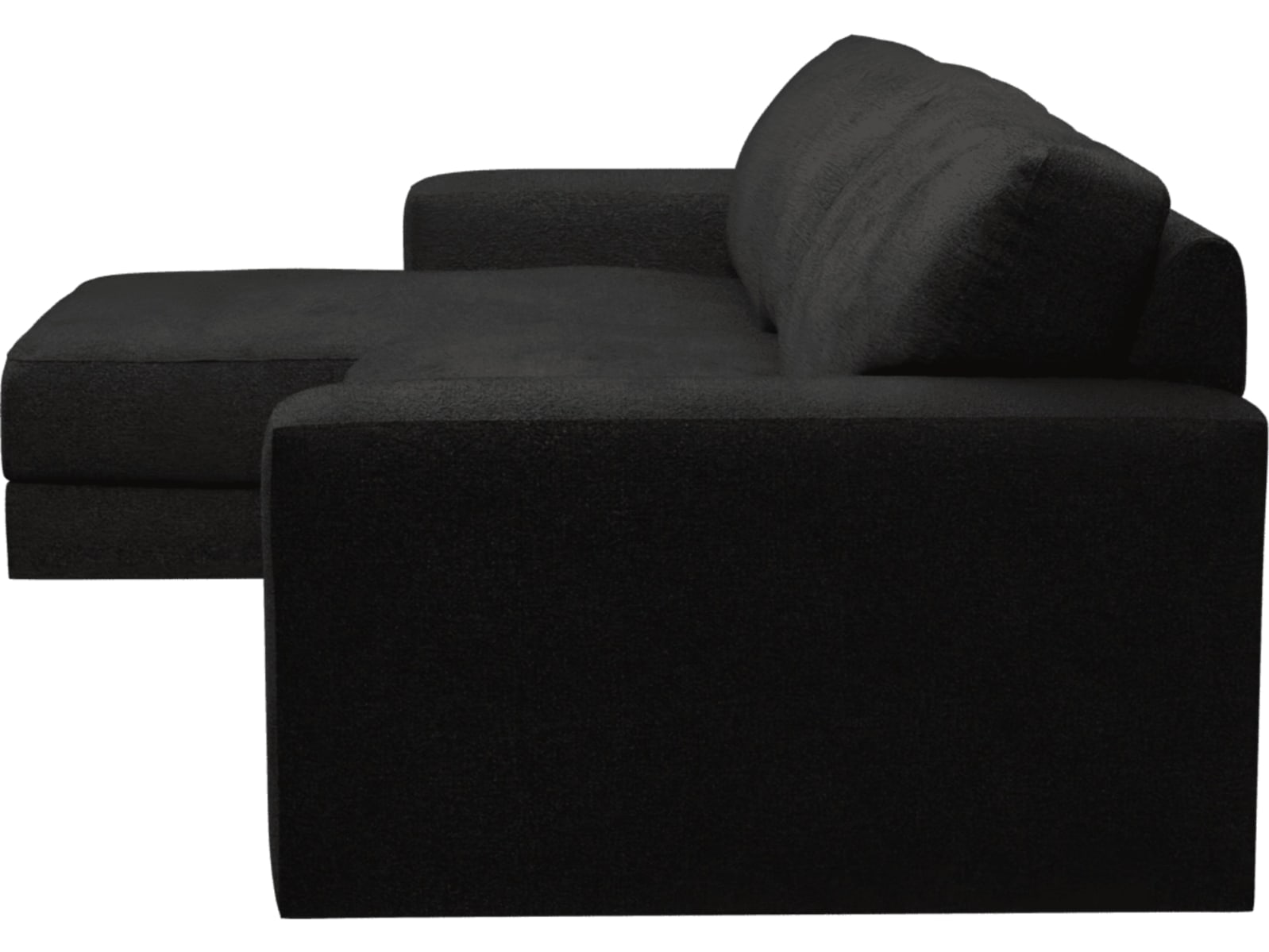 Monica California Charcoal Chaise Sofa - 3 Seater color California Charcoal
