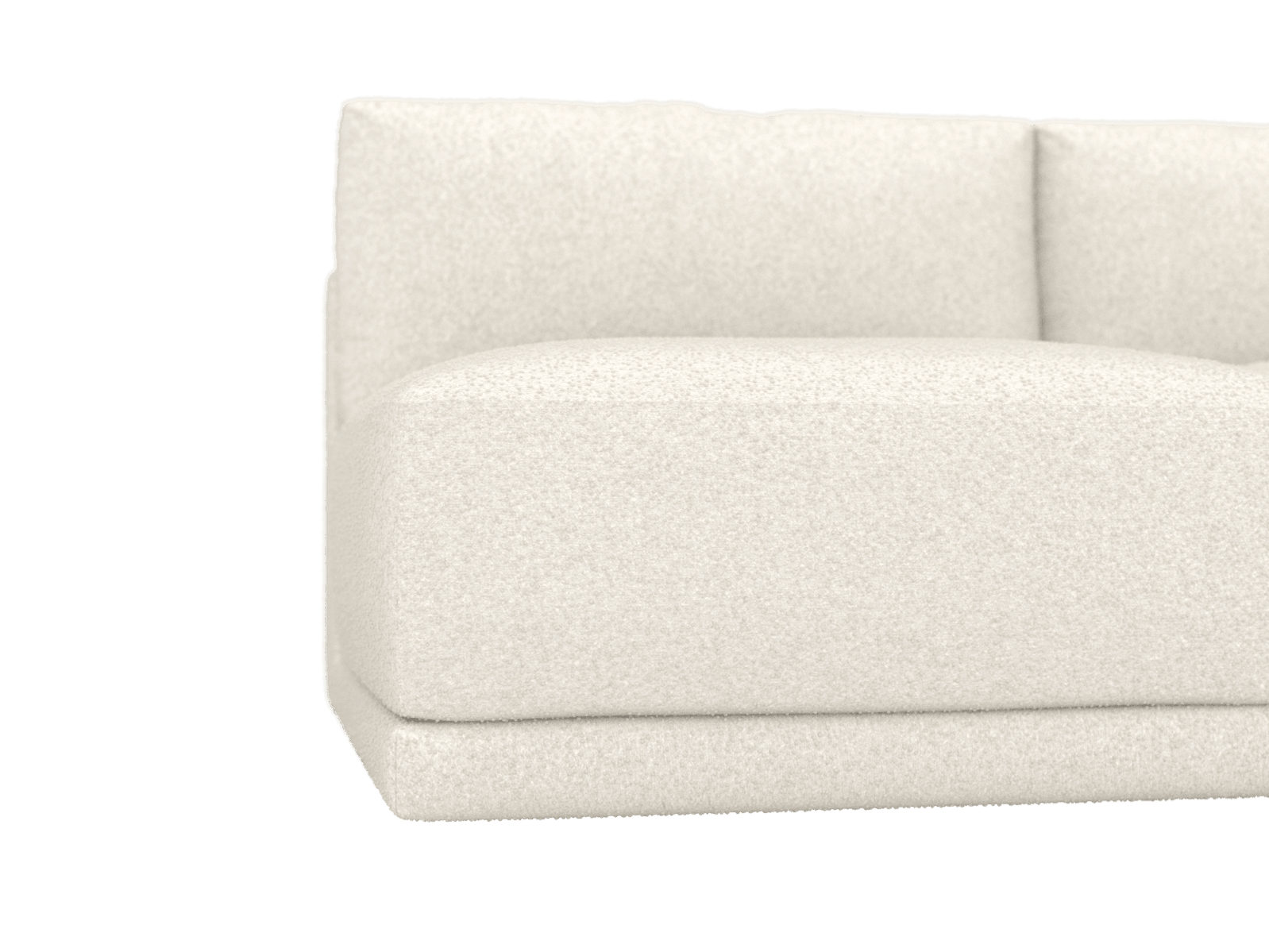 Haven Boucle Ivory 3 Seater Right Arm Facing Sofa Module color Boucle Ivory