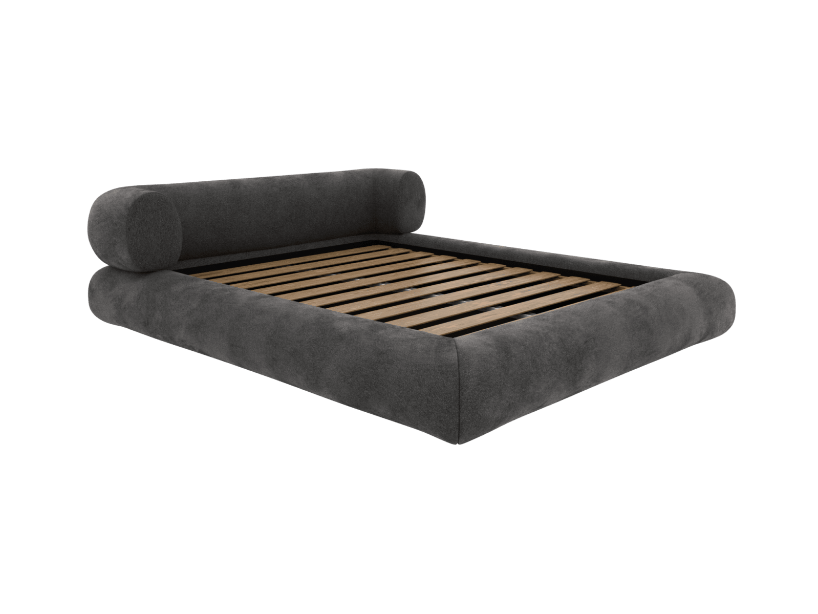 Frankie Bed California Charcoal King color California Charcoal
