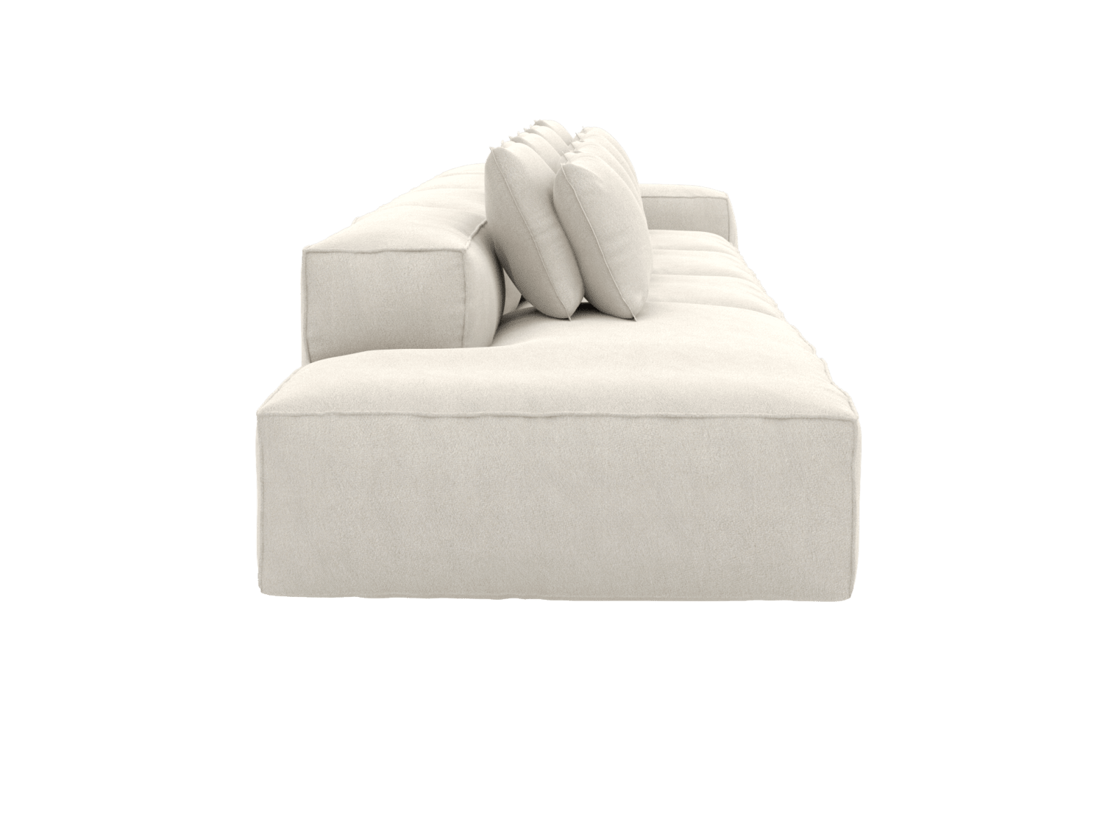 Riley California Ivory 5 Seater Terminal Left Modular Sofa color California Ivory