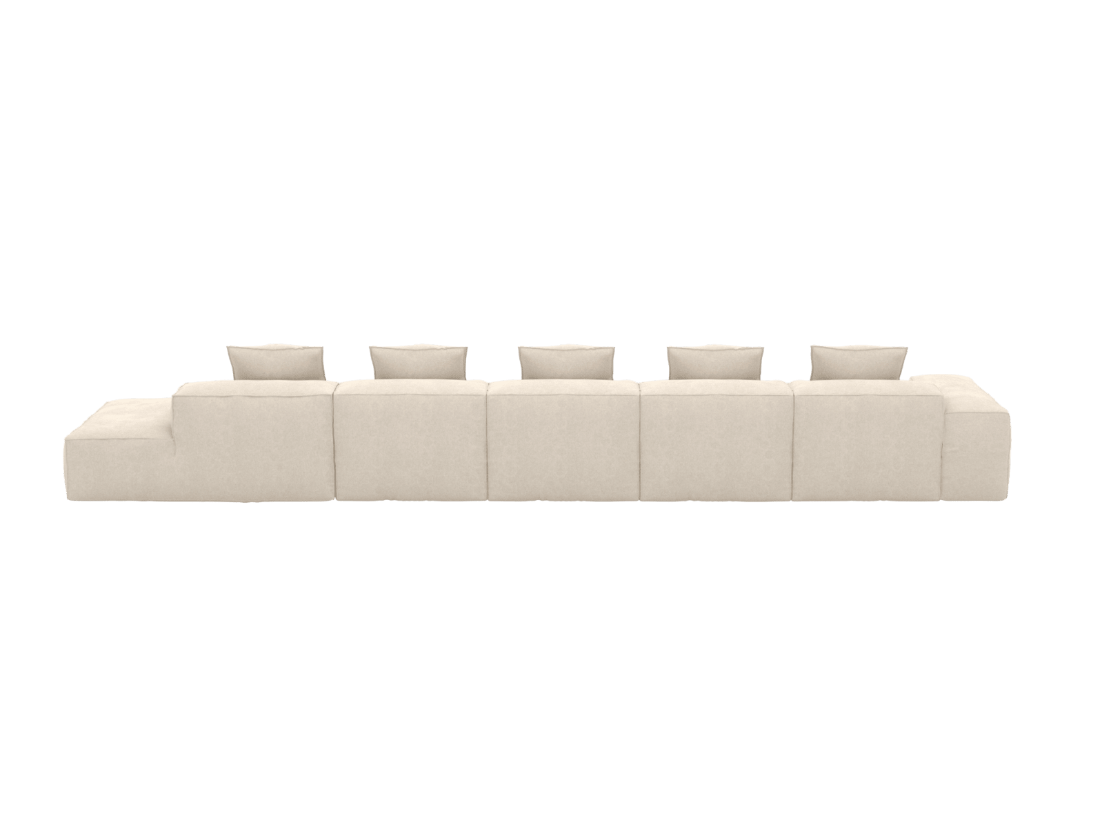 Riley Tribute Shell 6 Seater Terminal Right Modular Sofa color Tribute Shell