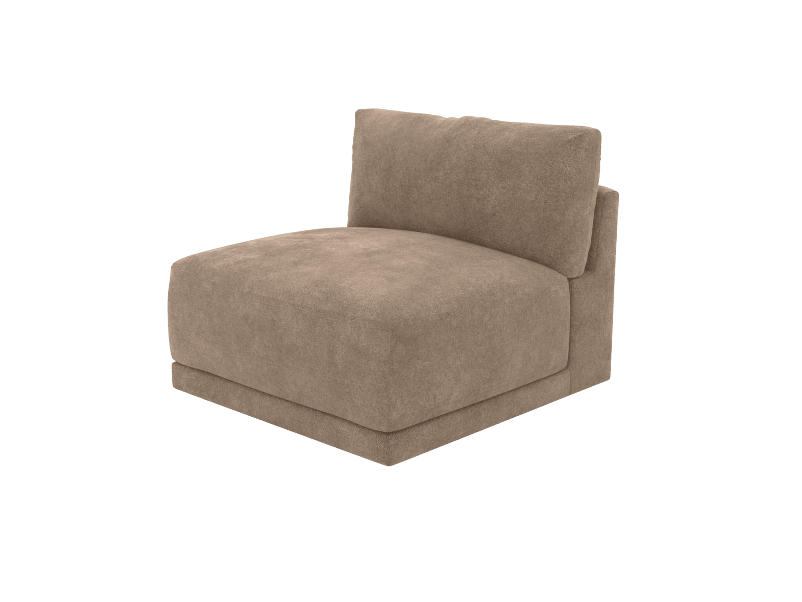 Haven Tribute Walnut 1 Seater Armless Sofa Module color Tribute Walnut