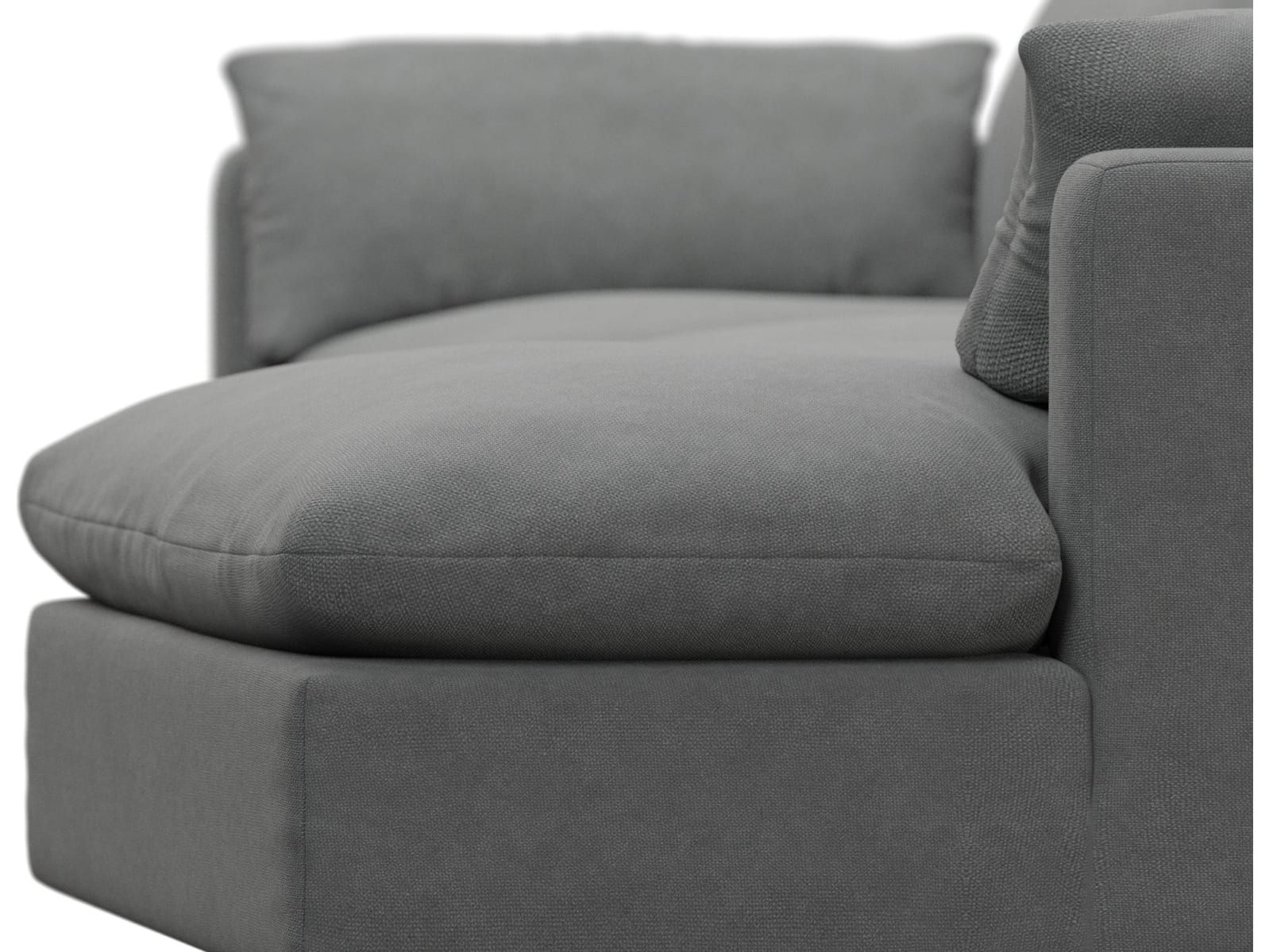 Willow Maya Flint Chaise Sofa - 3 Seater color Maya Flint