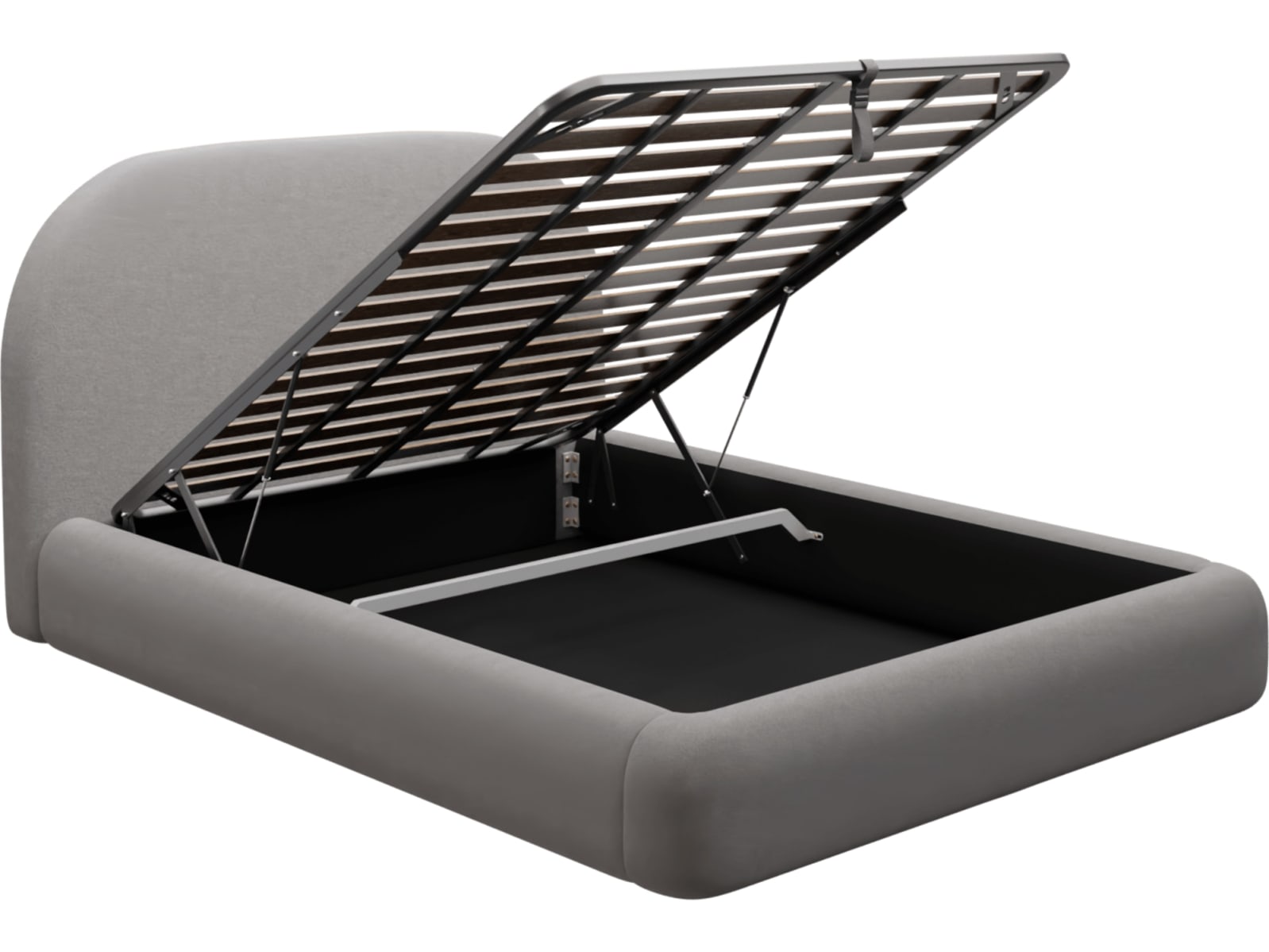Capri Gas Lift Bed View Steel color View Steel