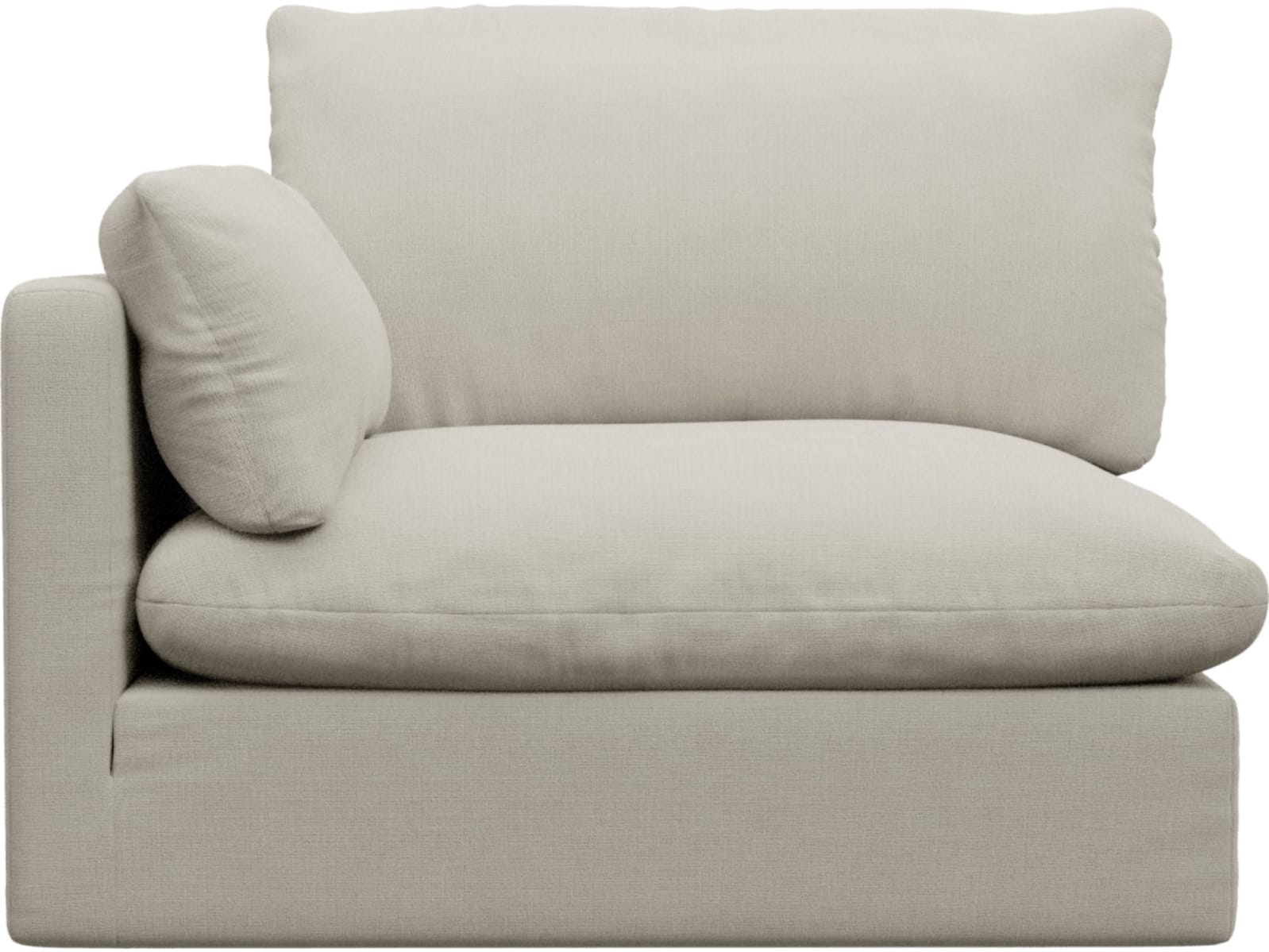 Willow Toorak Pearl 1 Seat Left Arm Facing Sofa Module color Toorak Pearl