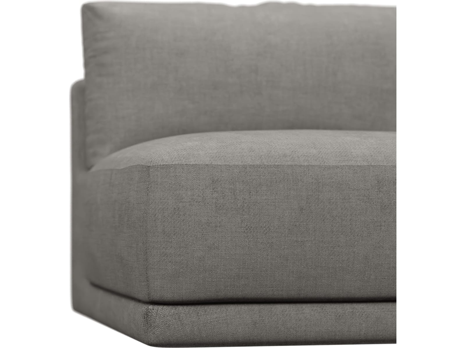 Haven Isla Soft Grey Armless Sofa Chair Module color Isla Soft Grey