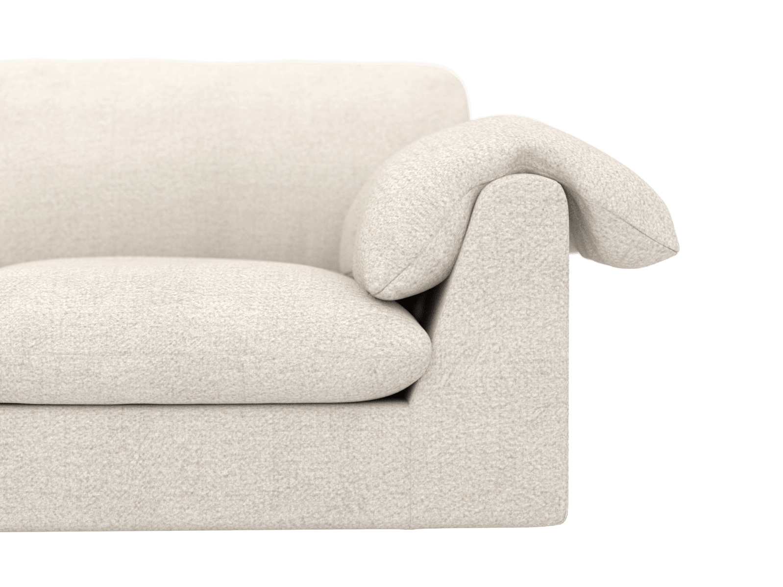 Ludlow Noa Fog Modular Sofa LAF Terminal - 6 Seater color Noa Fog