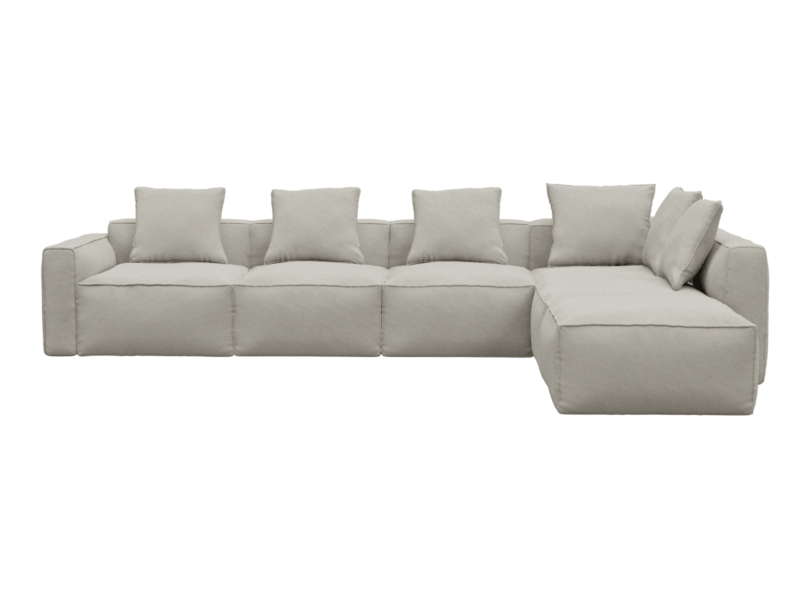 Riley Apt California Ivory Sofa - 6 Seater RAF Terminal color California Ivory