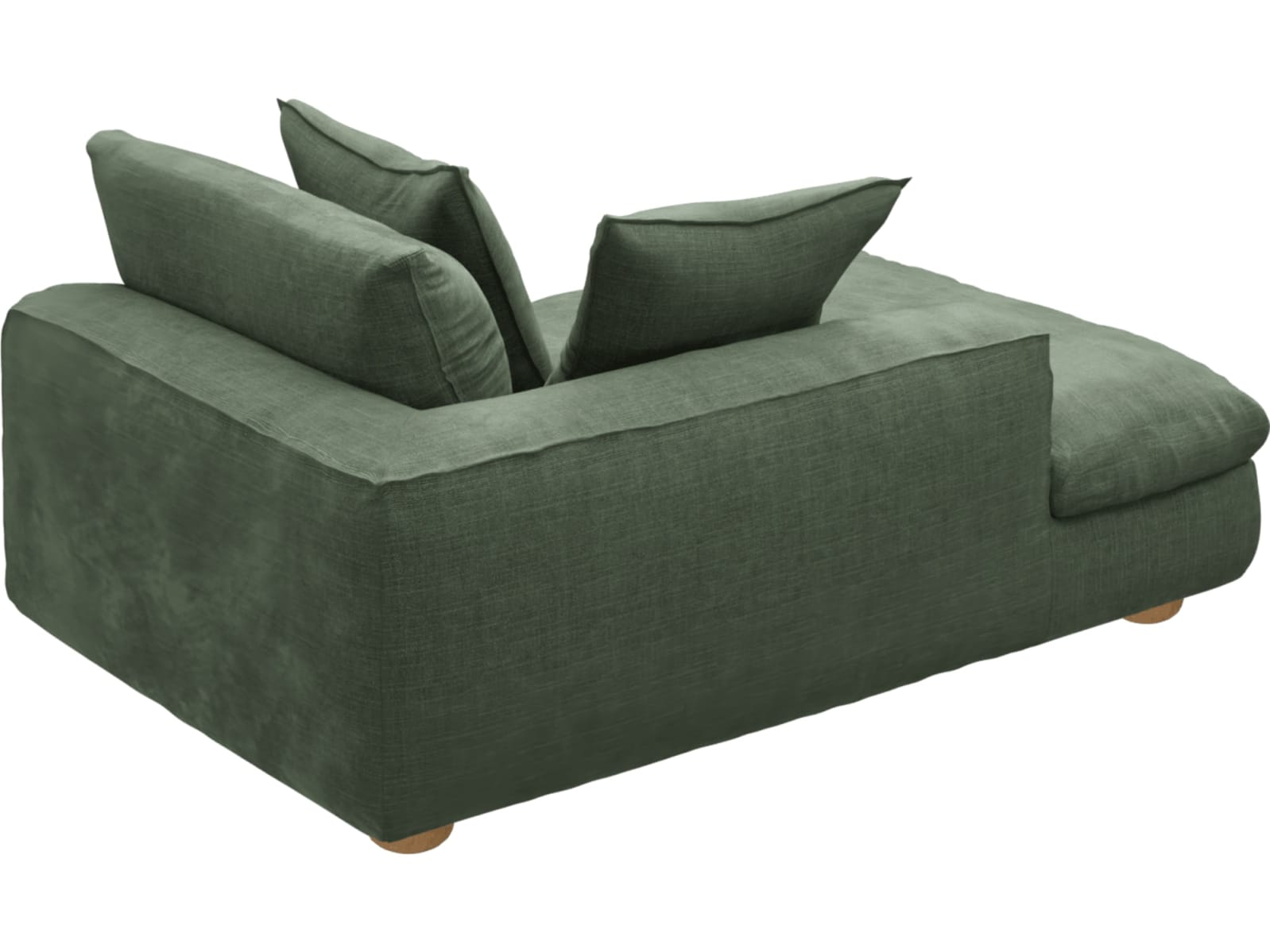 Tully Tribute Dark Jade Chaise Left Arm Facing Module color Tribute Dark Jade