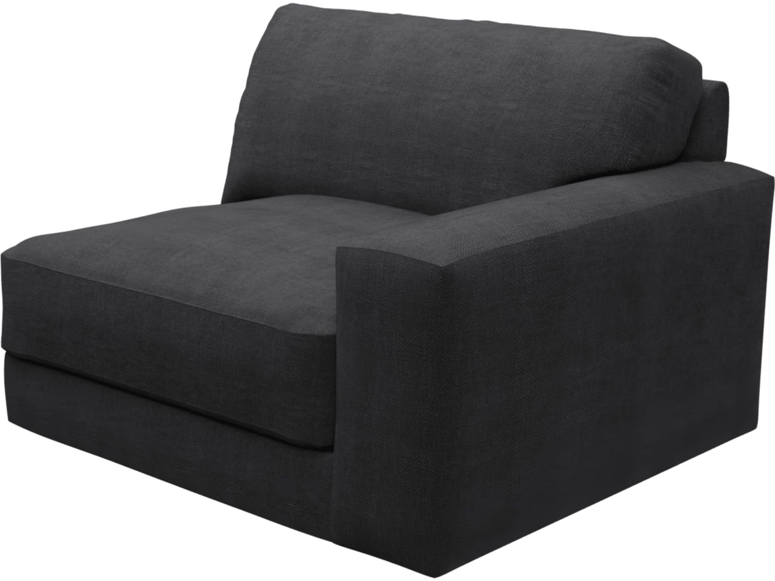 Monica Plaza Flint Grey Right Arm Facing Chair Module color Plaza Flint Grey