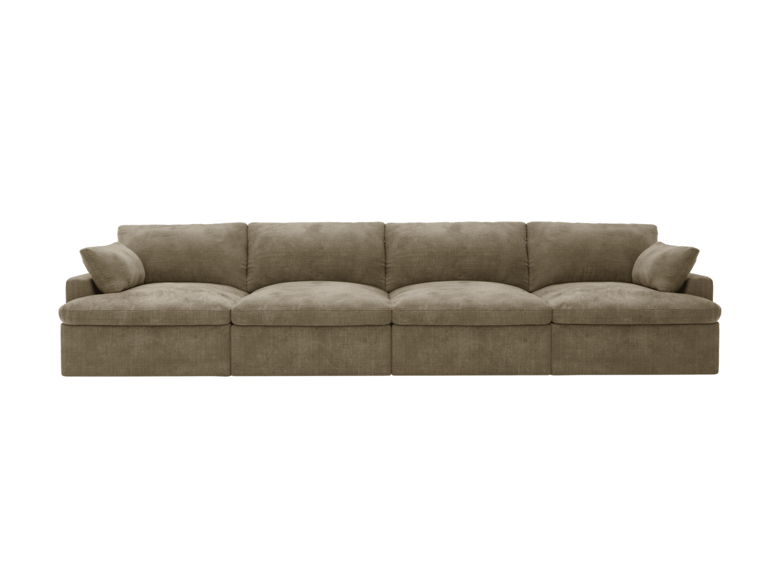 Retreat Tribute Walnut Modular Sofa - 4 Piece color Tribute Walnut