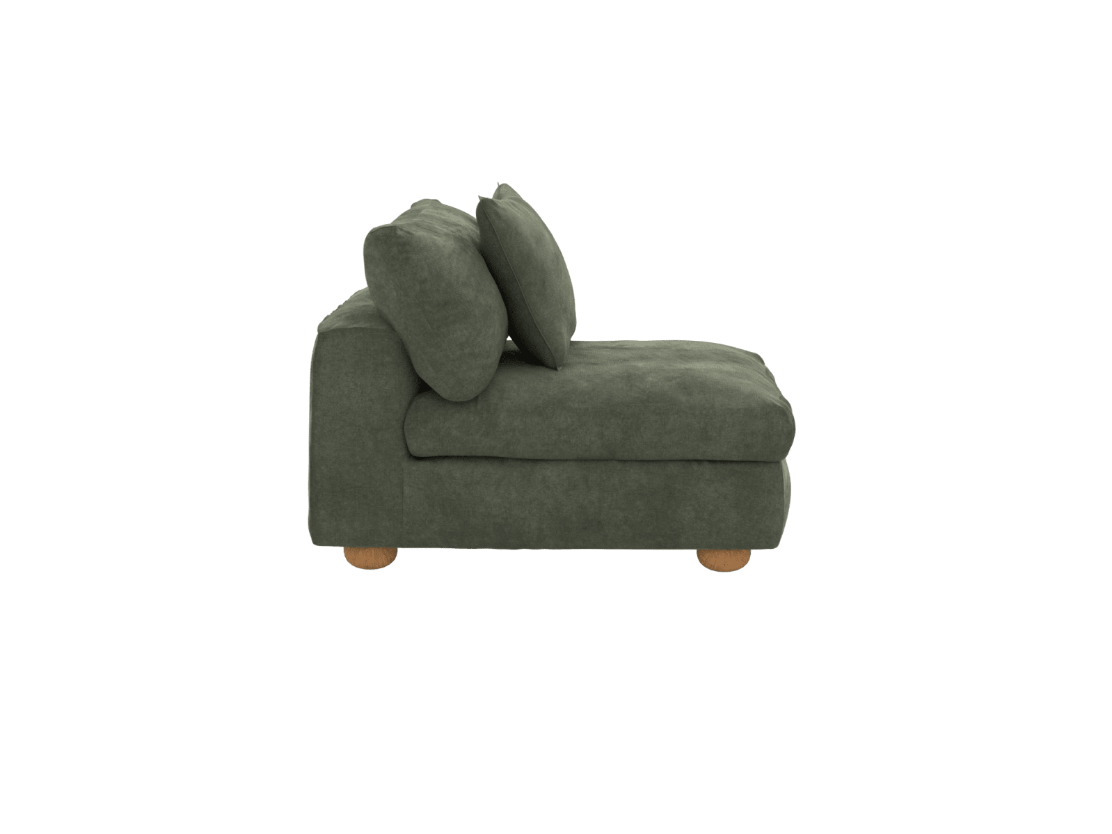 Tully Muse Forest Armless Sofa Chair Module color Muse Forest