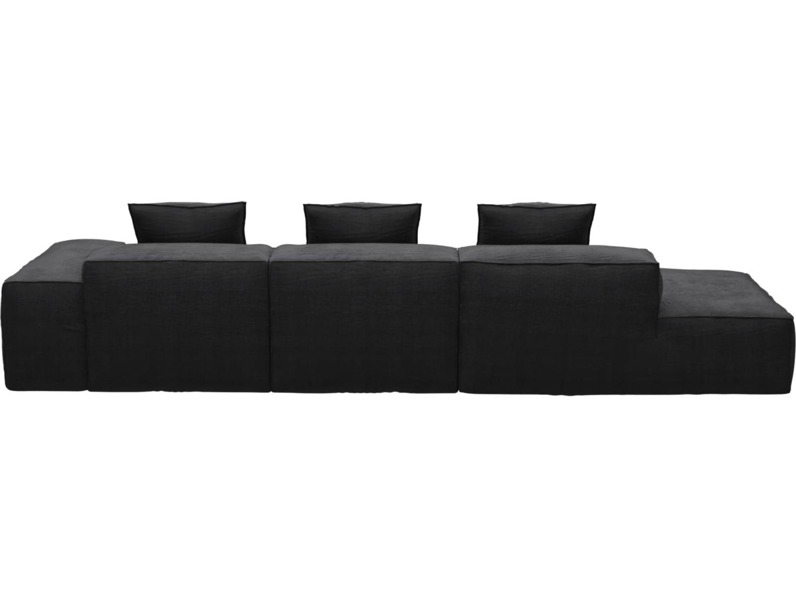Riley Plaza Flint Grey Modular Sofa - 1x Arm, 2x Armless, 1x Left Terminal color Plaza Flint Grey