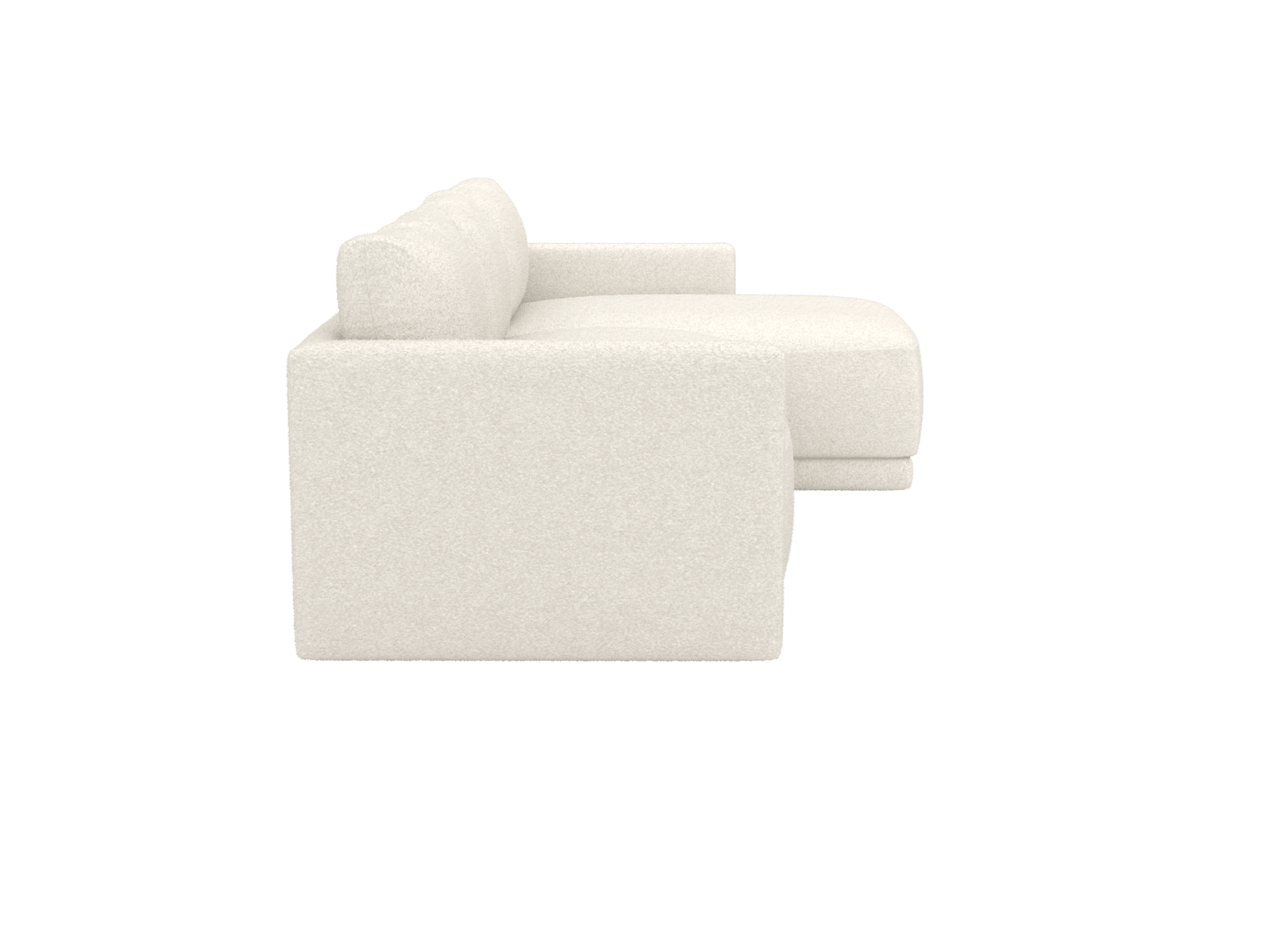 Haven Boucle Ivory 3 Seater Chaise Sofa color Boucle Ivory